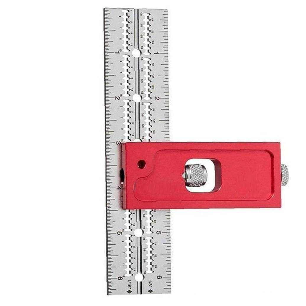 Red Combination Square Set Woodworking Joinery Measuring Ruler Carpenter Tools P
