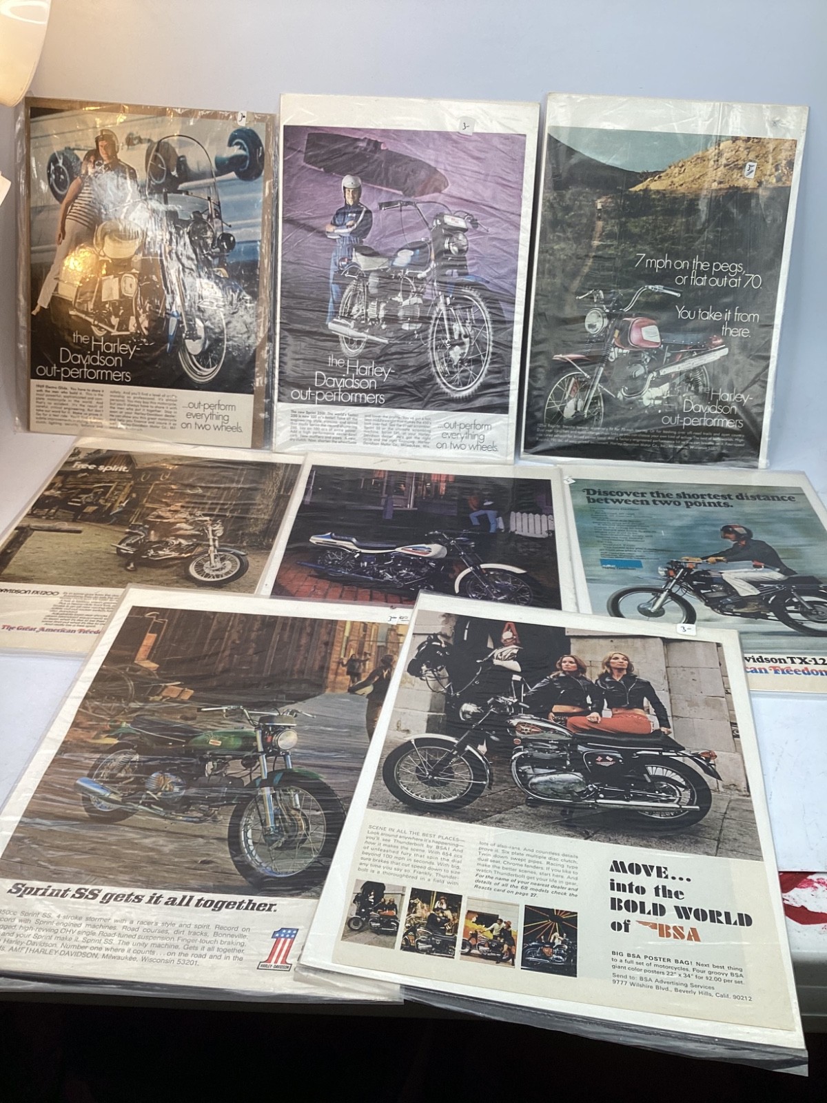 8 Vintage 1970s Norton Motorcycle Ad Cycle Magazine Harley BSA FREE SHIP (K13)