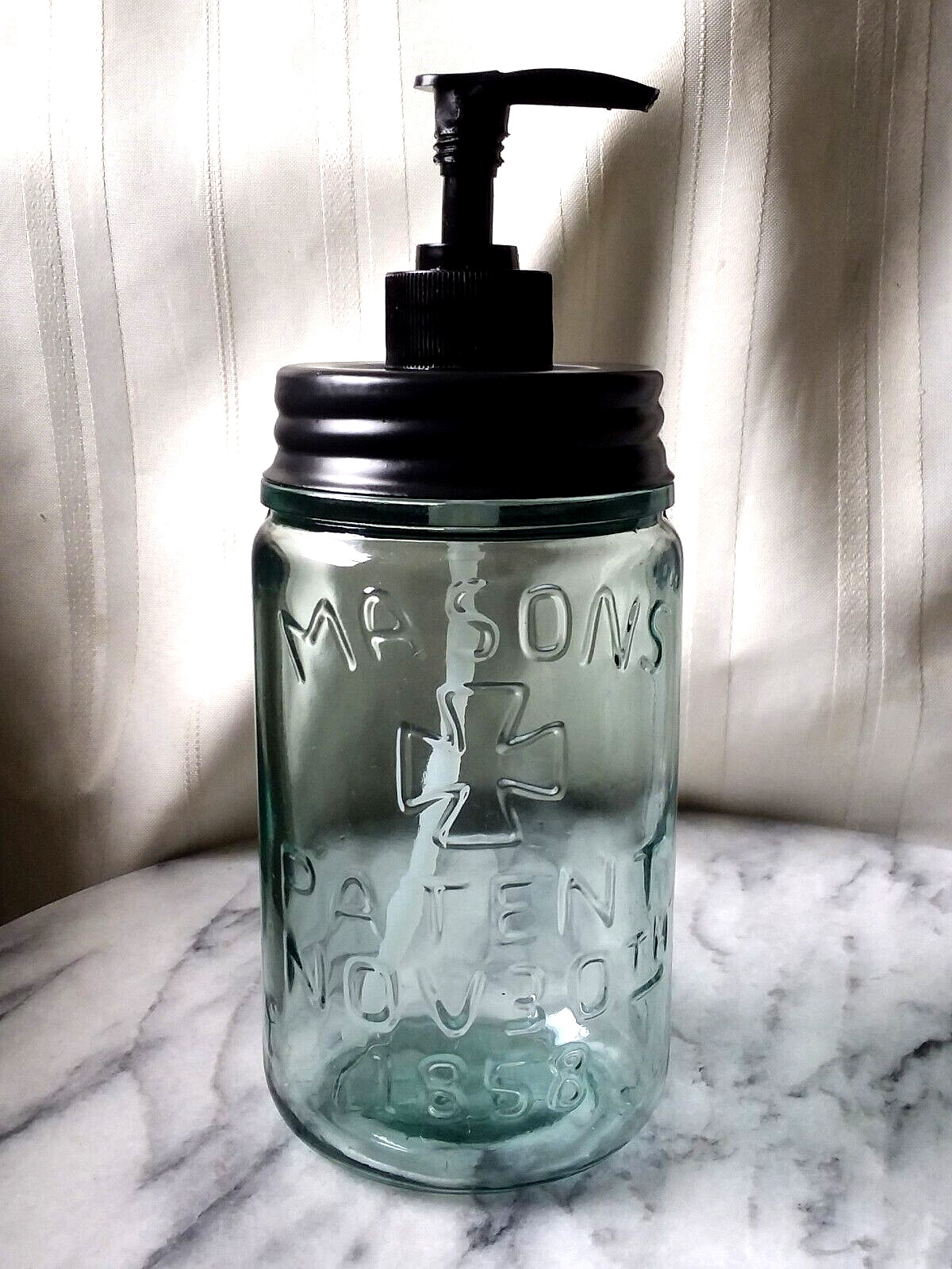 Soap Pump Dispenser ~ Rust Proof ~QUALITY ~ Antique Reproduction ~ Masons Patent