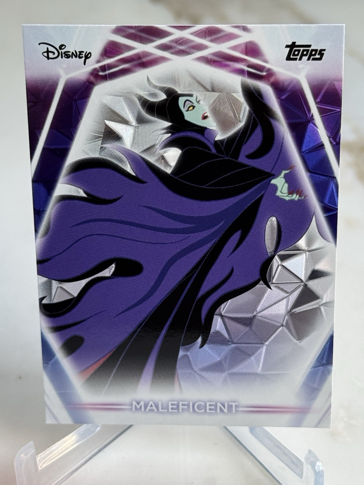 2026 Topps Disney Neon Maleficent #100 Diamonte Foil
