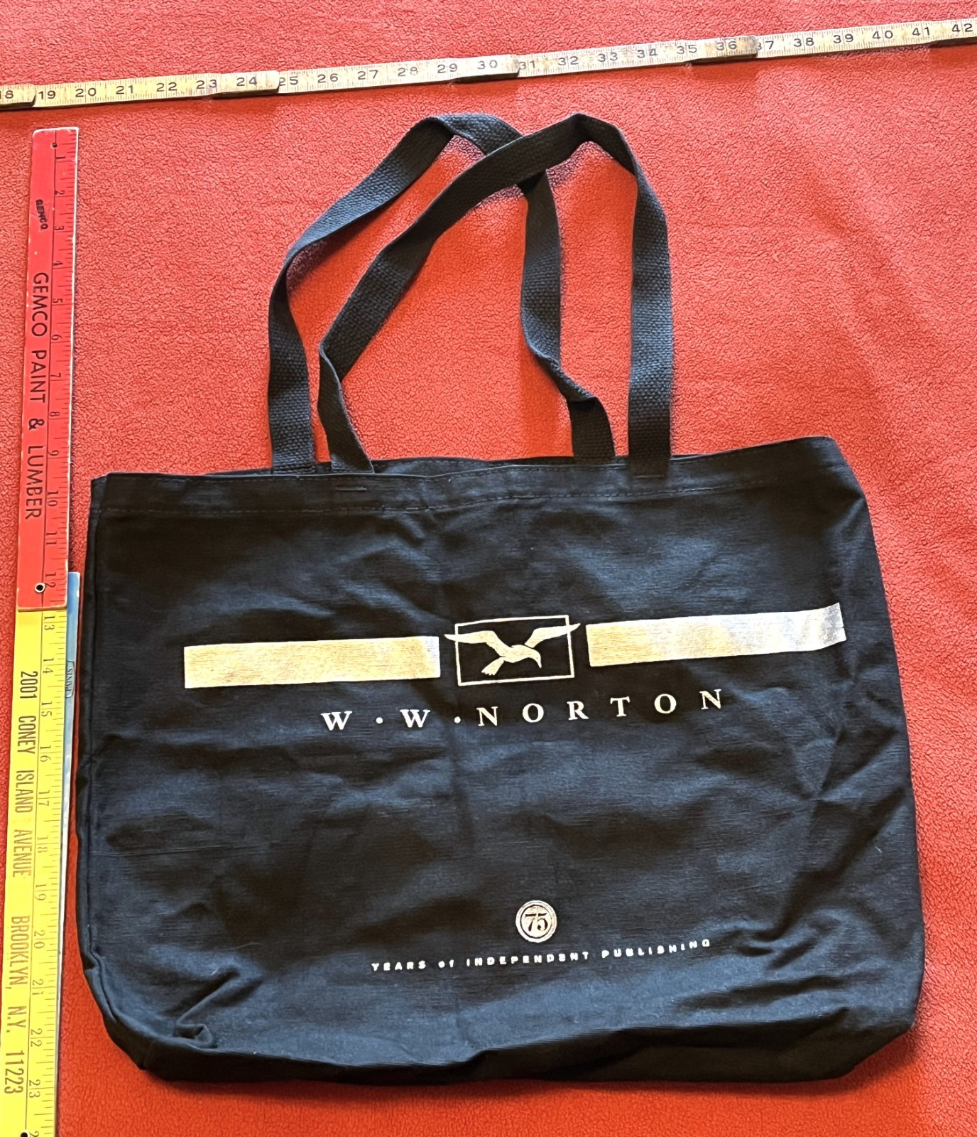 Vtg 1998 W.W. Norton 75 Years of Independent Publishing Bag Promo Made USA RARE