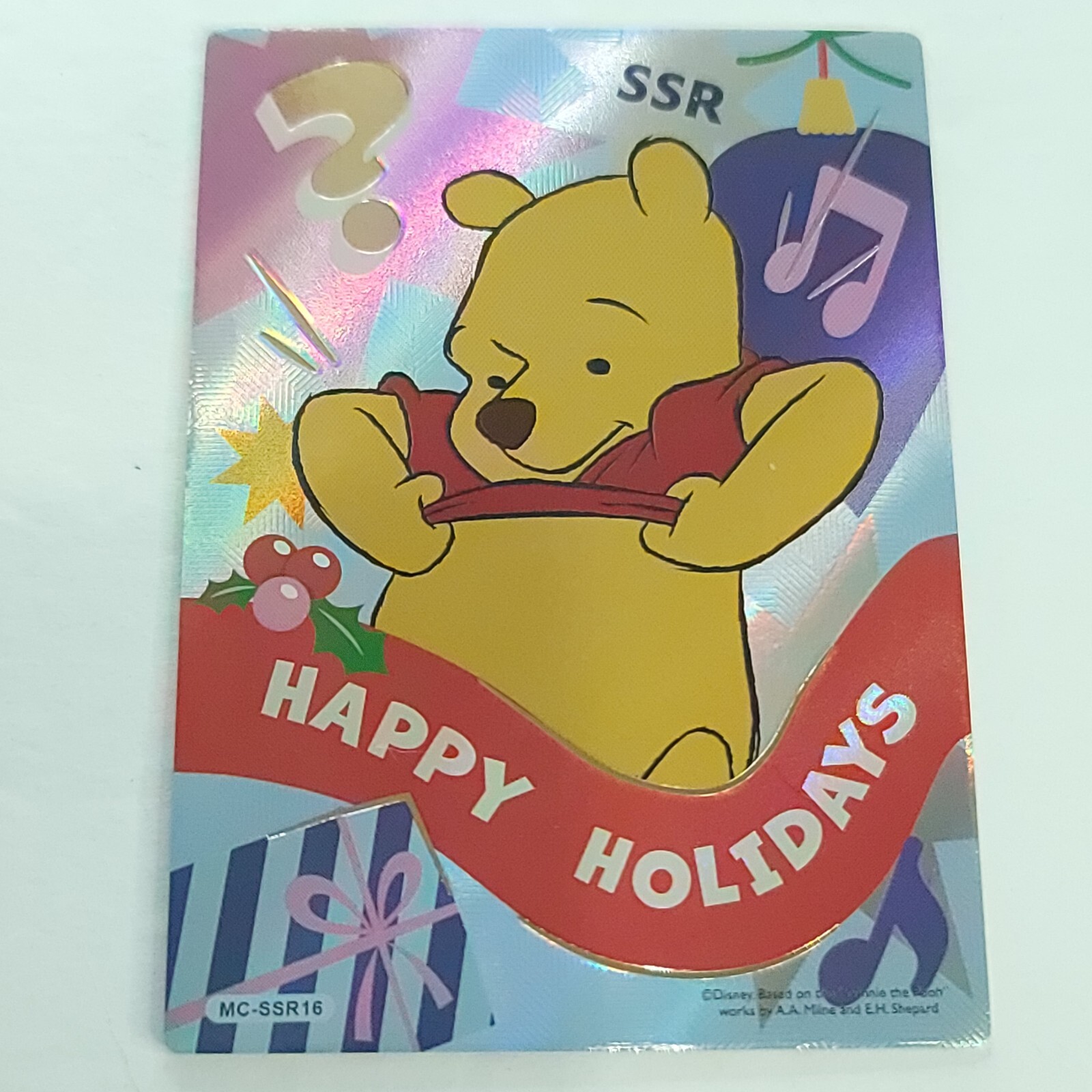 Pooh Belly 2023 Card Fun Disney 100 Years Festival Christmas SSR Happy Holidays