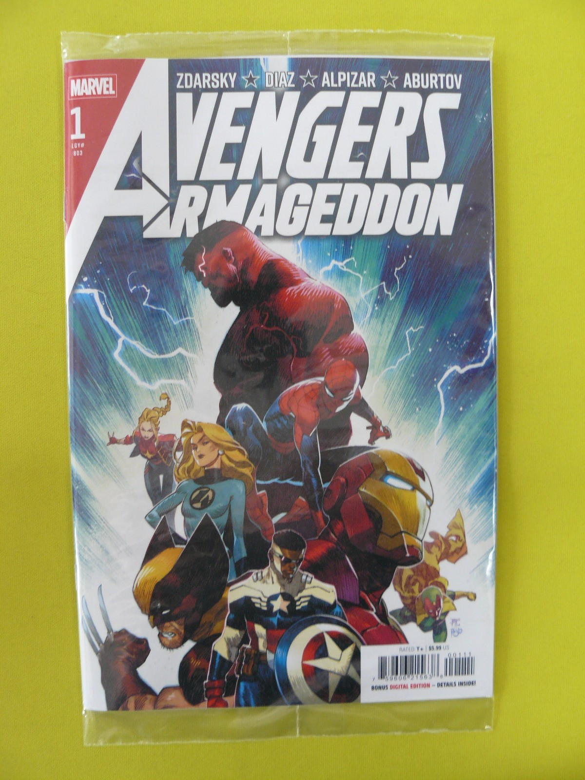 Avengers Armageddon #1 | Sealed With MTG Warstorm Surge Foil Promo | Marvel | NM