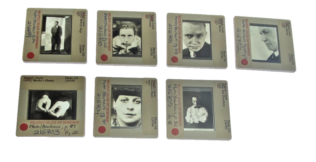 Lot of 7 Vintage 35mm Art Slides – Lucia Moholy Bauhaus Photography, Portraits
