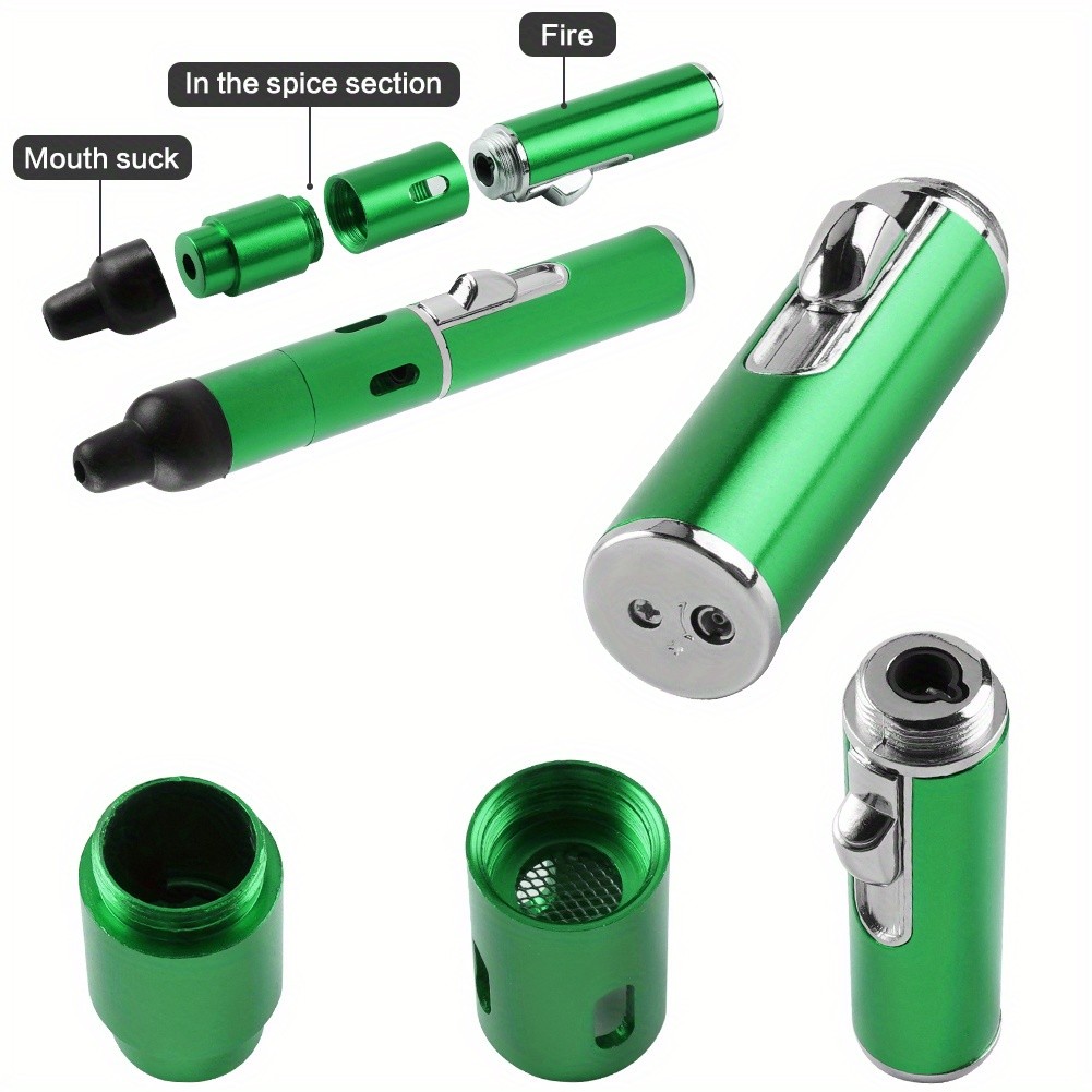 All-in-1 Pipe Windproof Click Butane Refillable Torch Lighter Click-N-Hit New