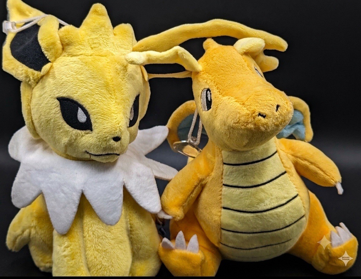 Pokémon Jolteon And Dragonite 7.5″ Plush With Suction Cups. Ships Quick.