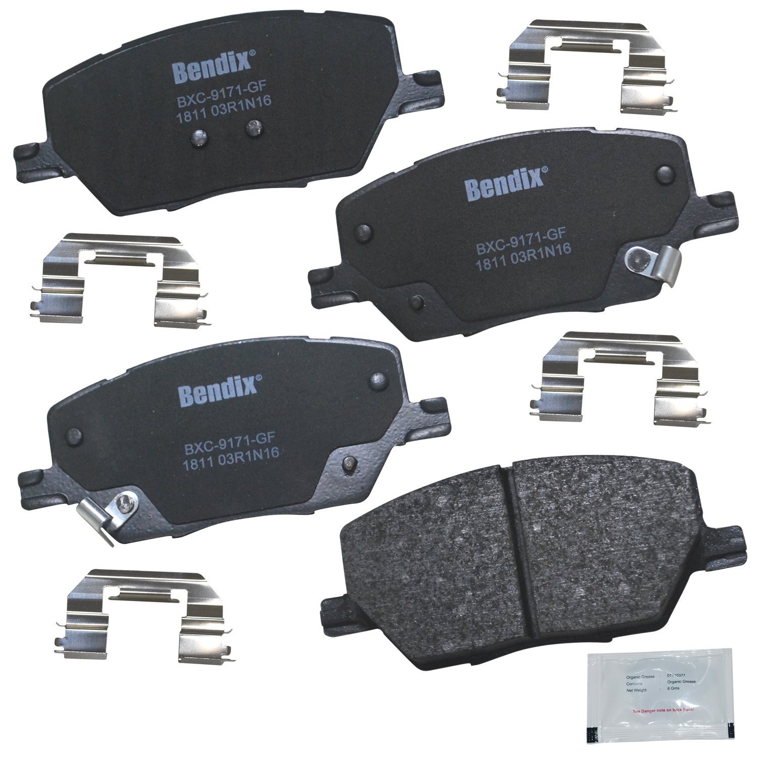 Bendix Priority 1 Ceramic Brake Pads Set With Hardware Vehicle Specific Fit