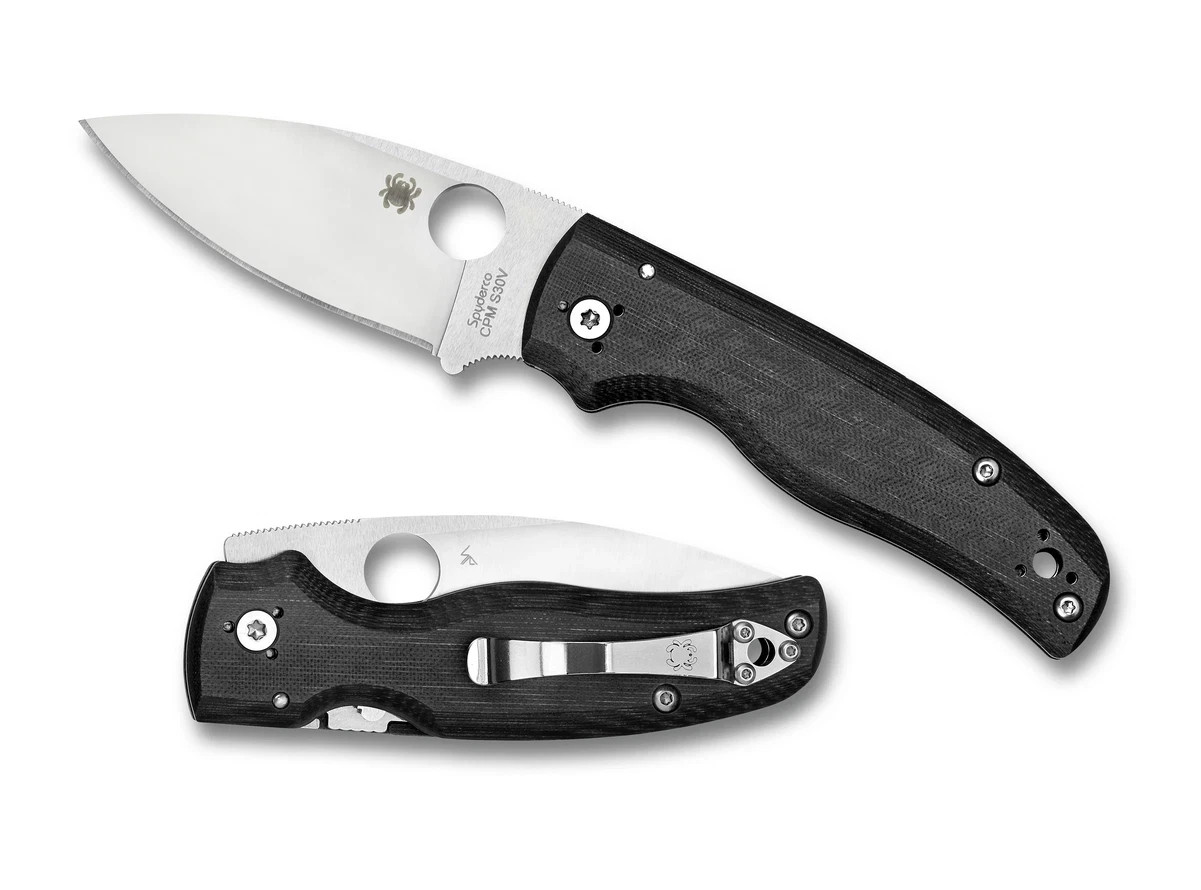 Spyderco Shaman C229GP Black G-10 CPM-S30V Plain Edge USA NEW