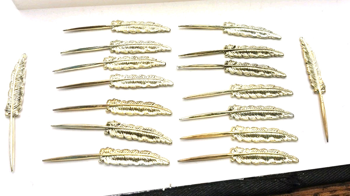 Gold Cocktail Bar Hors D’ Oeuvre Appetizer Picks 16 Eppy Plastic Vintage MCM