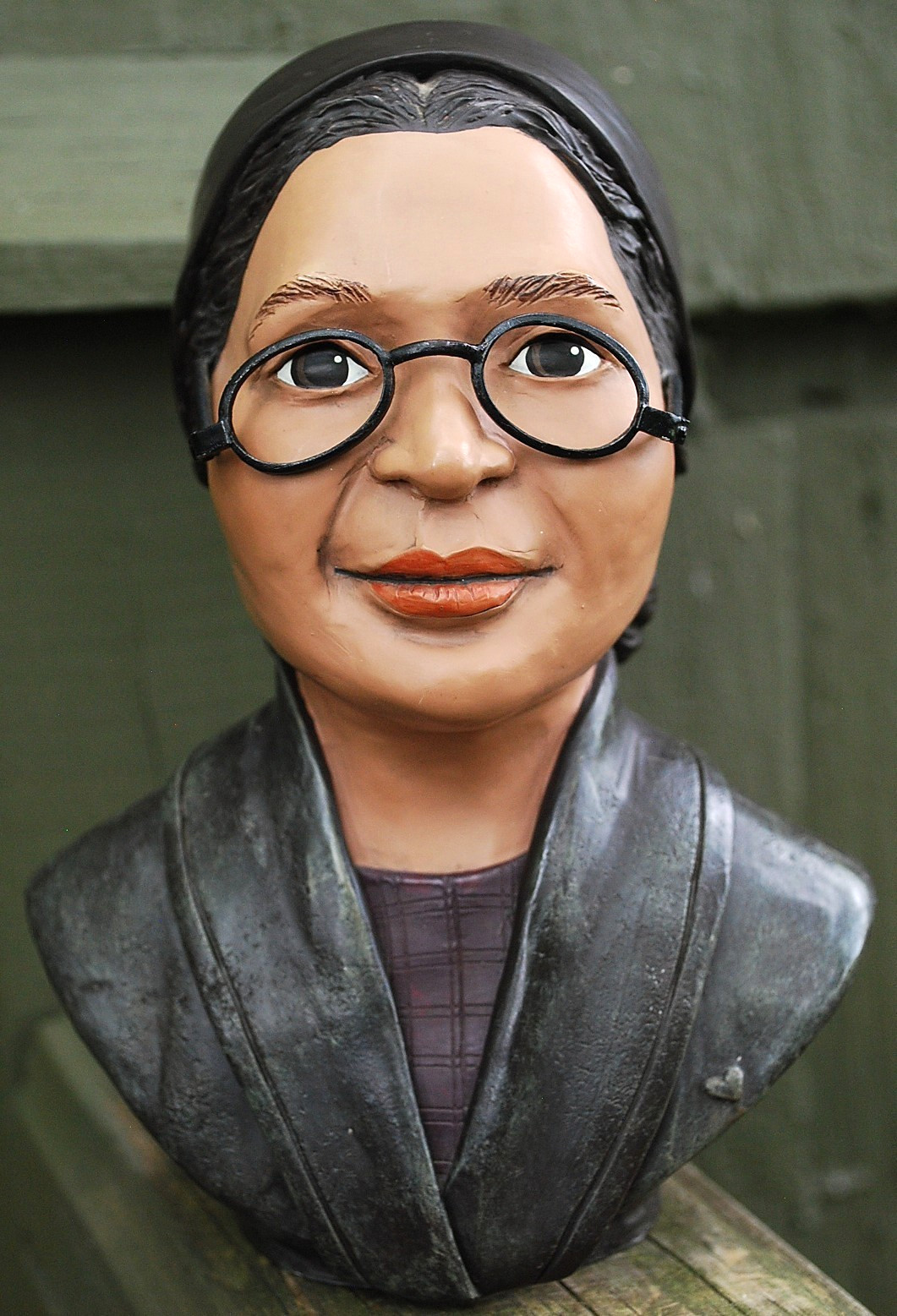 RARE Vtg 1995 ROSA PARKS BUST Resin Figurine SARAH’S ATTIC/Black Heritage 6.25″
