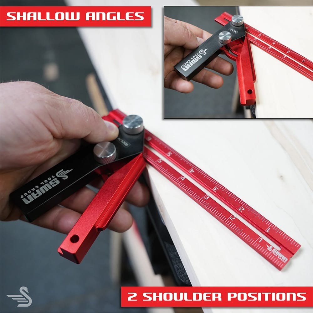 8″ Ridgway Adjustable Carpenter Square – 4 Tools in One: Combination Square…