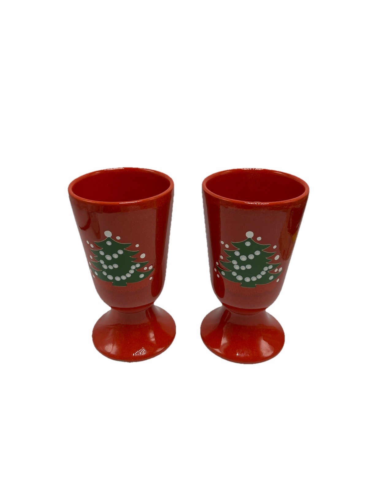 (2) Waechtersbach Christmas Tree Tumbler Goblet – READ
