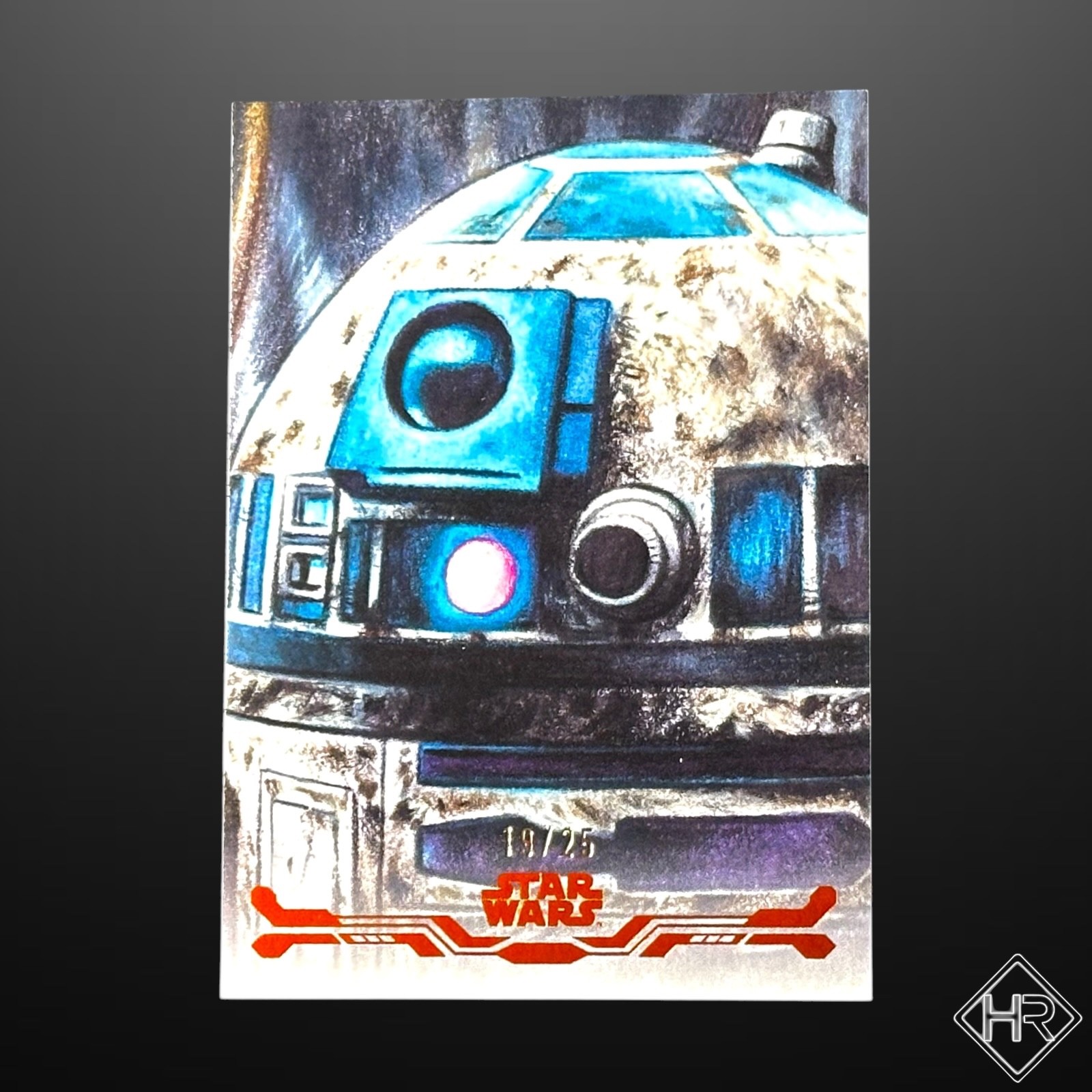2025 Star Wars Smugglers Outpost R2-D2 Stellar Art Card Orange Parallel /25