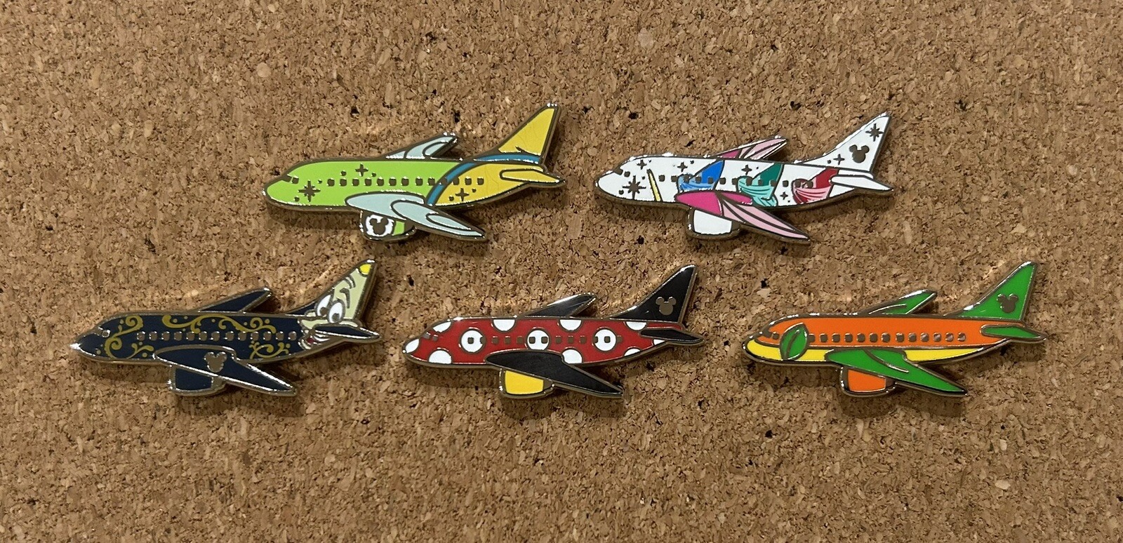 2020 Disney’s Character Planes Hidden Disney Pin Set ~ Full set of 5!