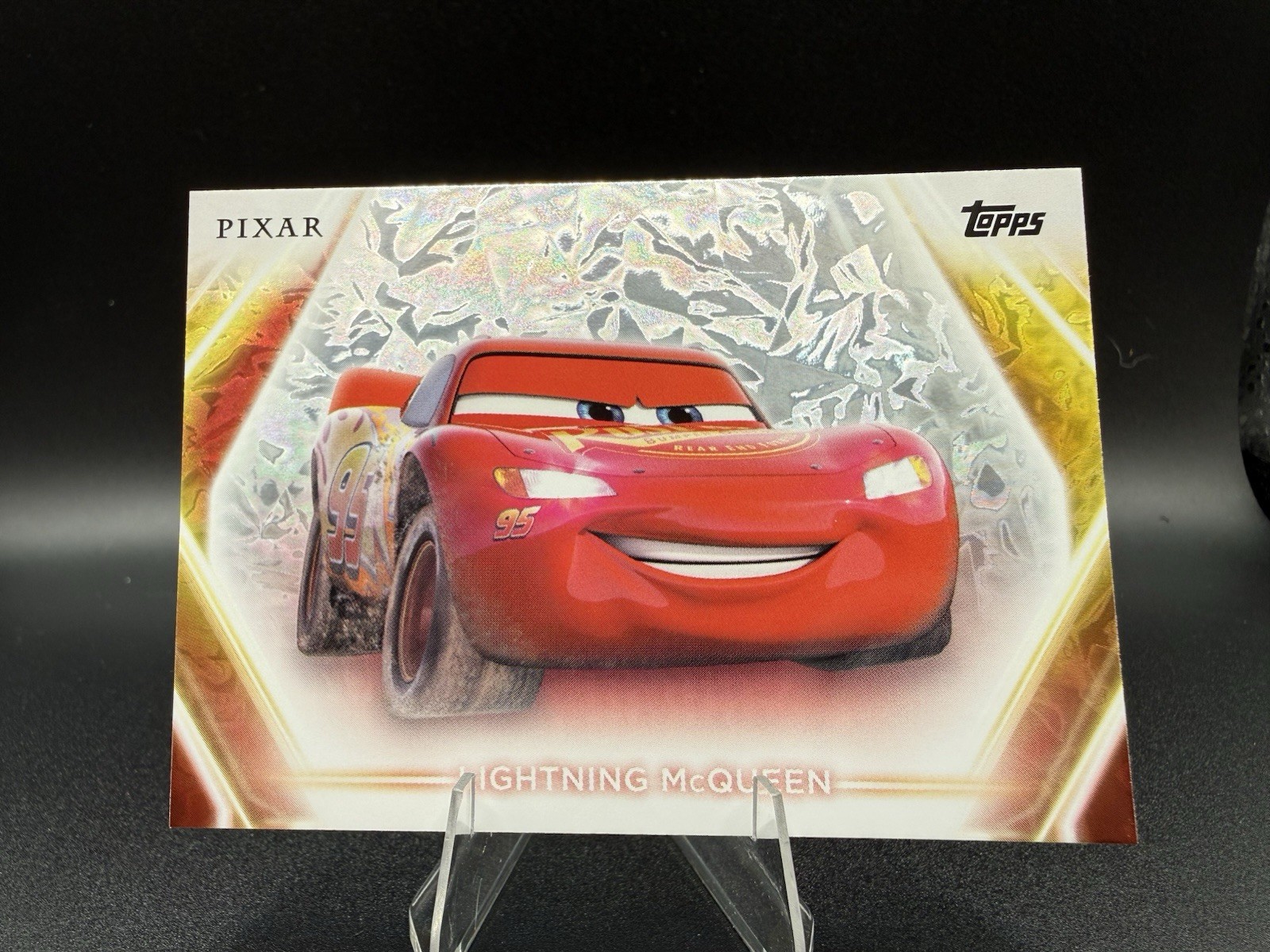 Disney Neon Cars Lightning McQueen Topps Snow Caps Foil Refractor Insert