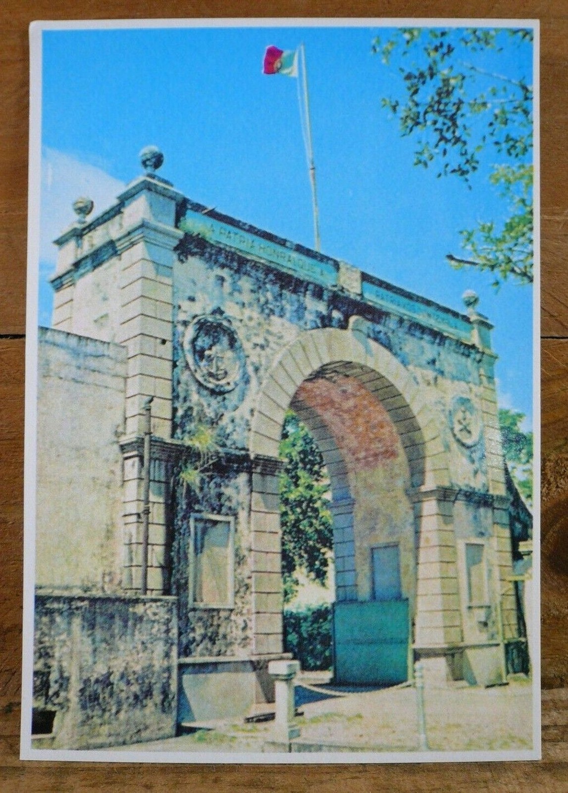 The Border Gate Separating Macao from the China Mainland -Vintage 1993 Postcard