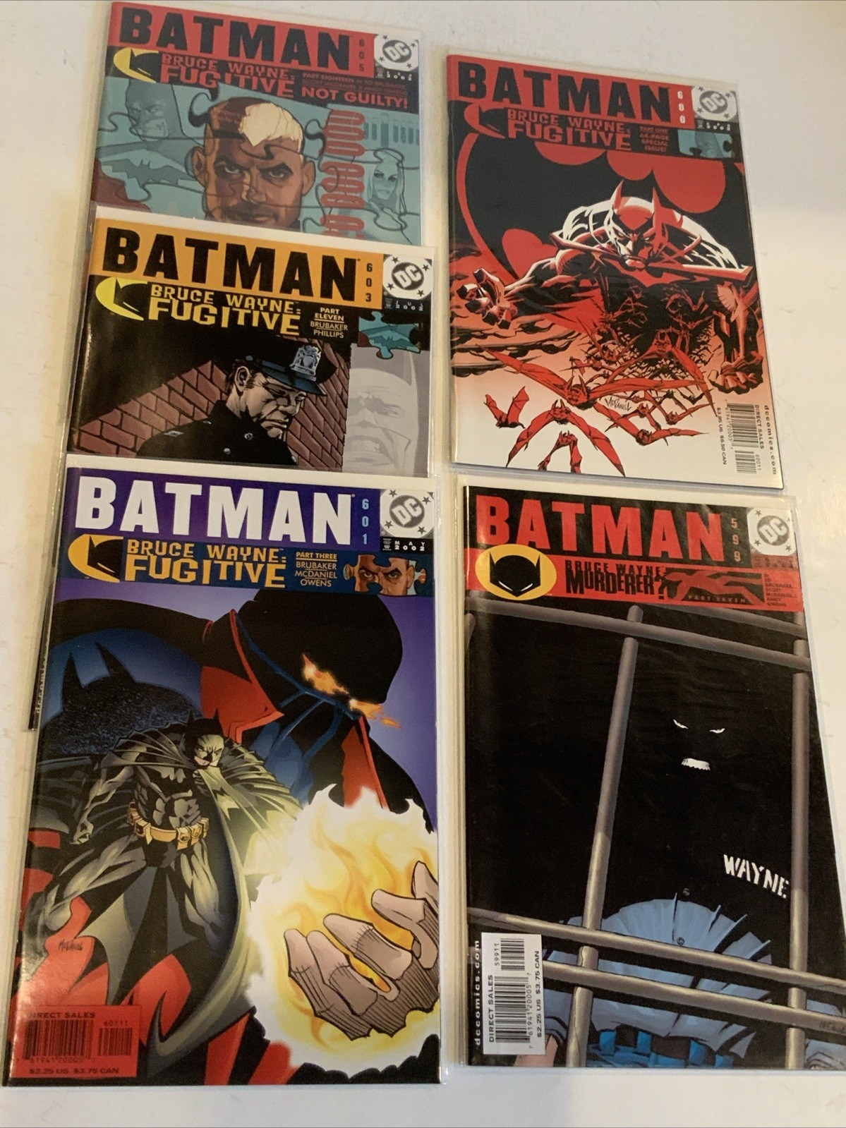 BATMAN Bruce Wayne Fugitive LOT of 5 #599,600,601,603,605~ DC Comics NM-M