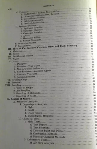 War Gases : Their Identification & Decontamination by Morris B Jacobs, HC, 1942