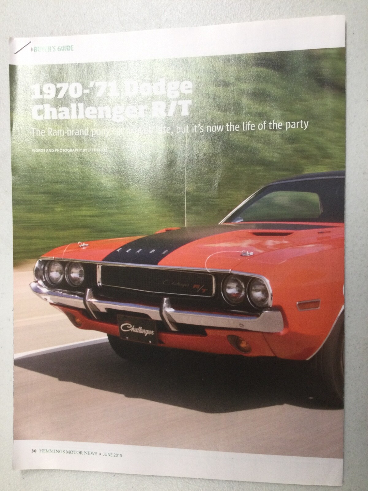 HMN 062 Article Buyer’s Guide 1970 – 1971 Dodge Challenger R/T June 2015 6 page