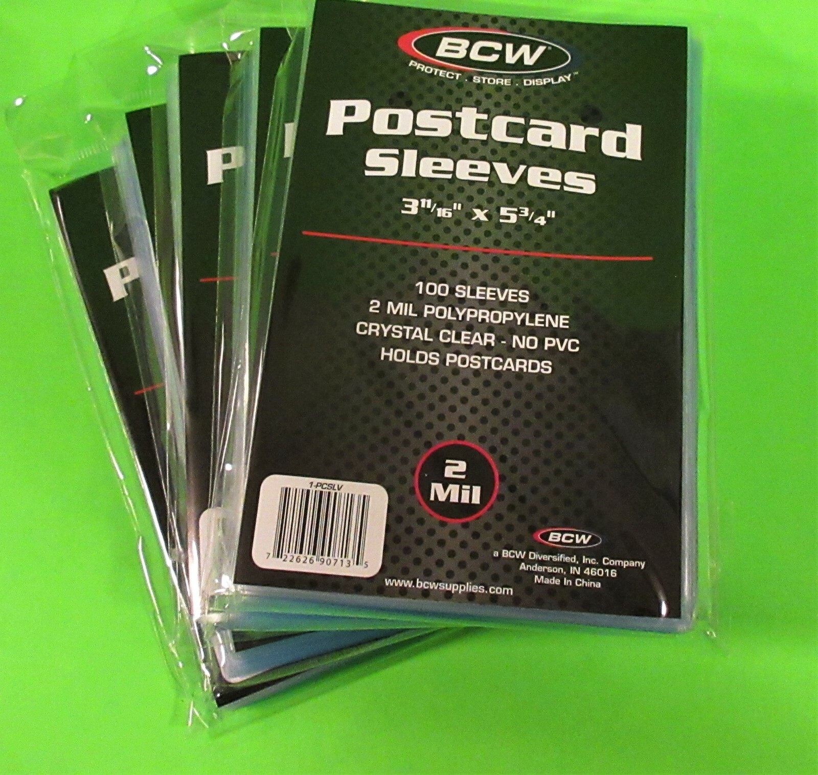 500 U.S. POSTCARD POLY SLEEVES, CRYSTAL CLEAR – 3-11/16″ x 5-3/4″- FREE SHIPPING