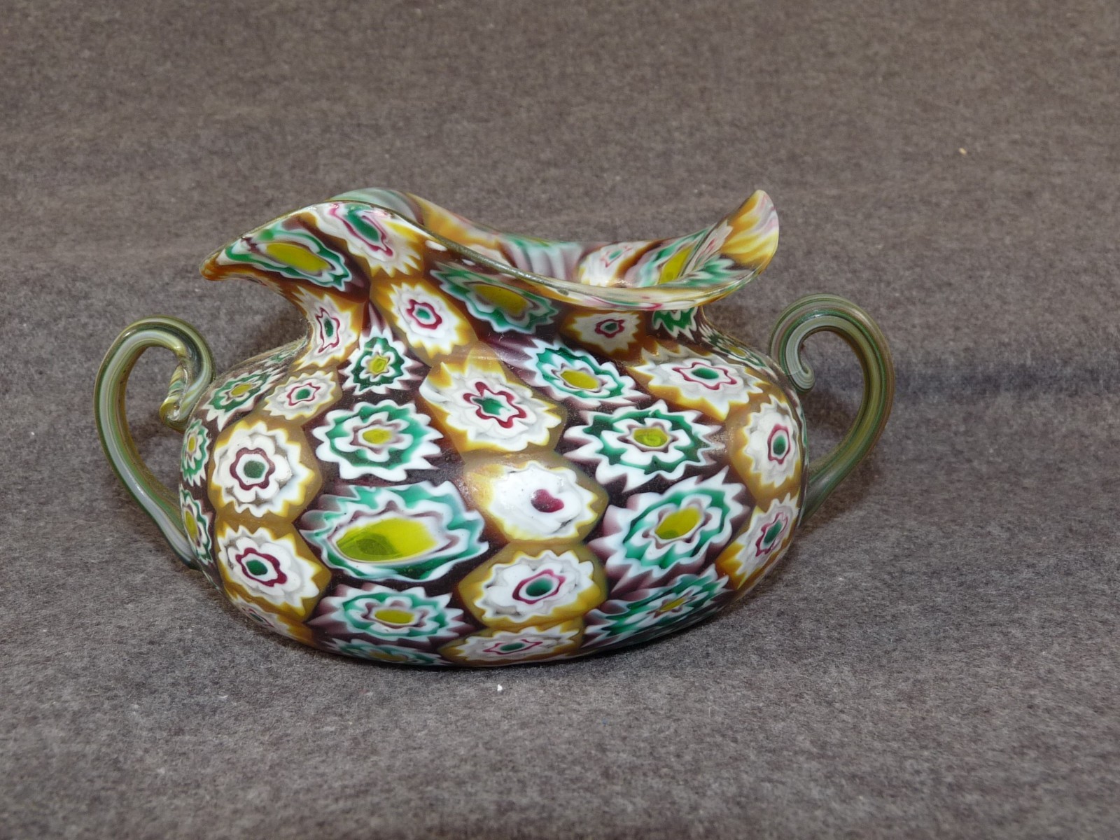Vintage Murano Millifiore Ruffled Edge Dish/Bowl With Handles – Fratelli Toso?