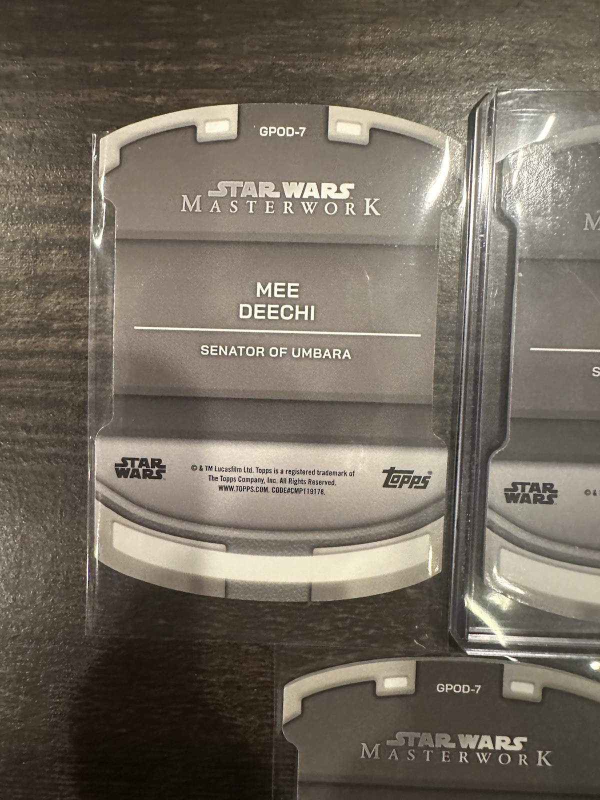2025 TOPPS STAR WARS MASTERWORK GPOD DIE-CUT #/299 (4) and Base Insert (3)