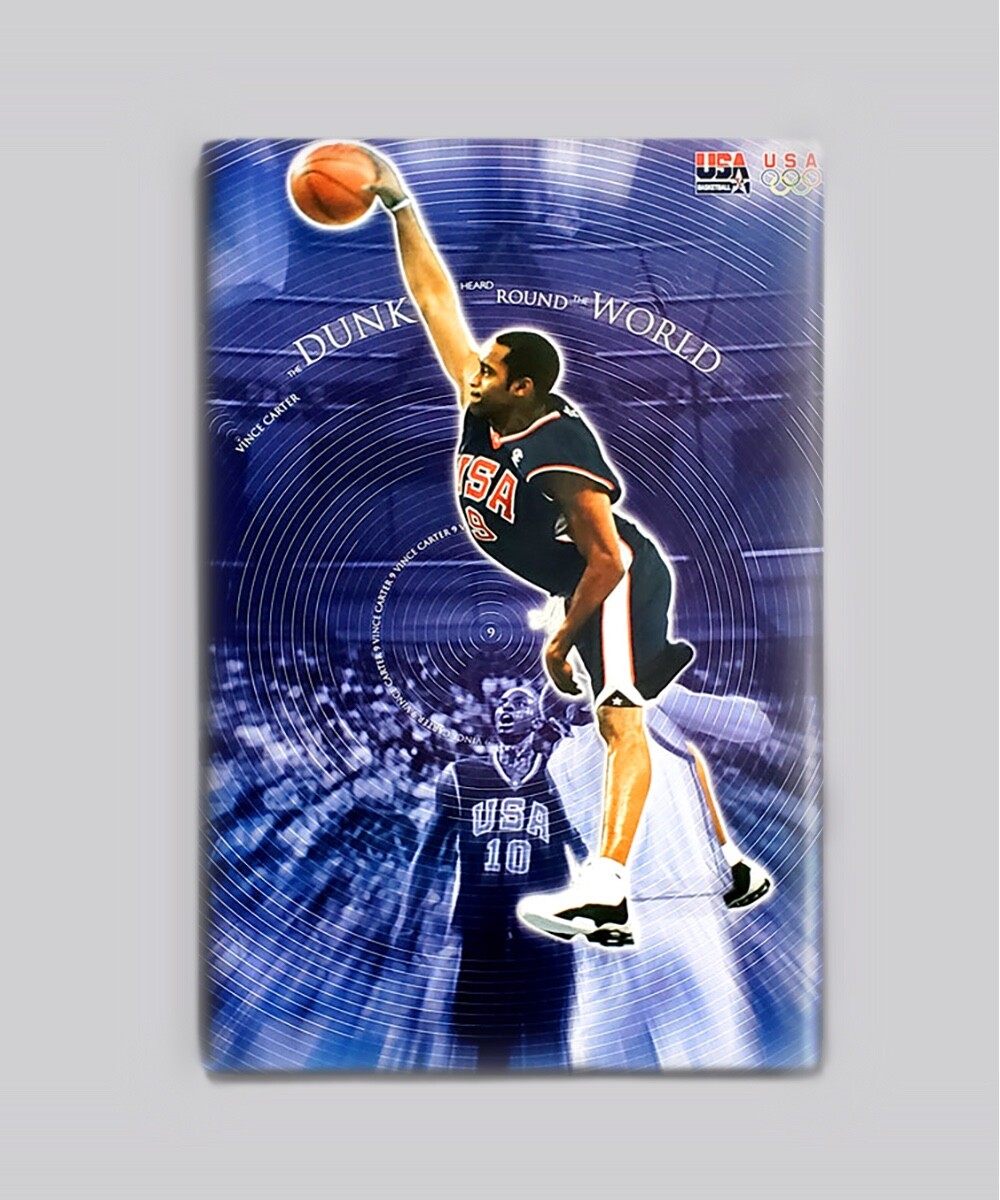 VINCE CARTER / TEAM USA OLYMPICS DUNK – 2″ x 3″ POSTER MAGNET (nba raptors
