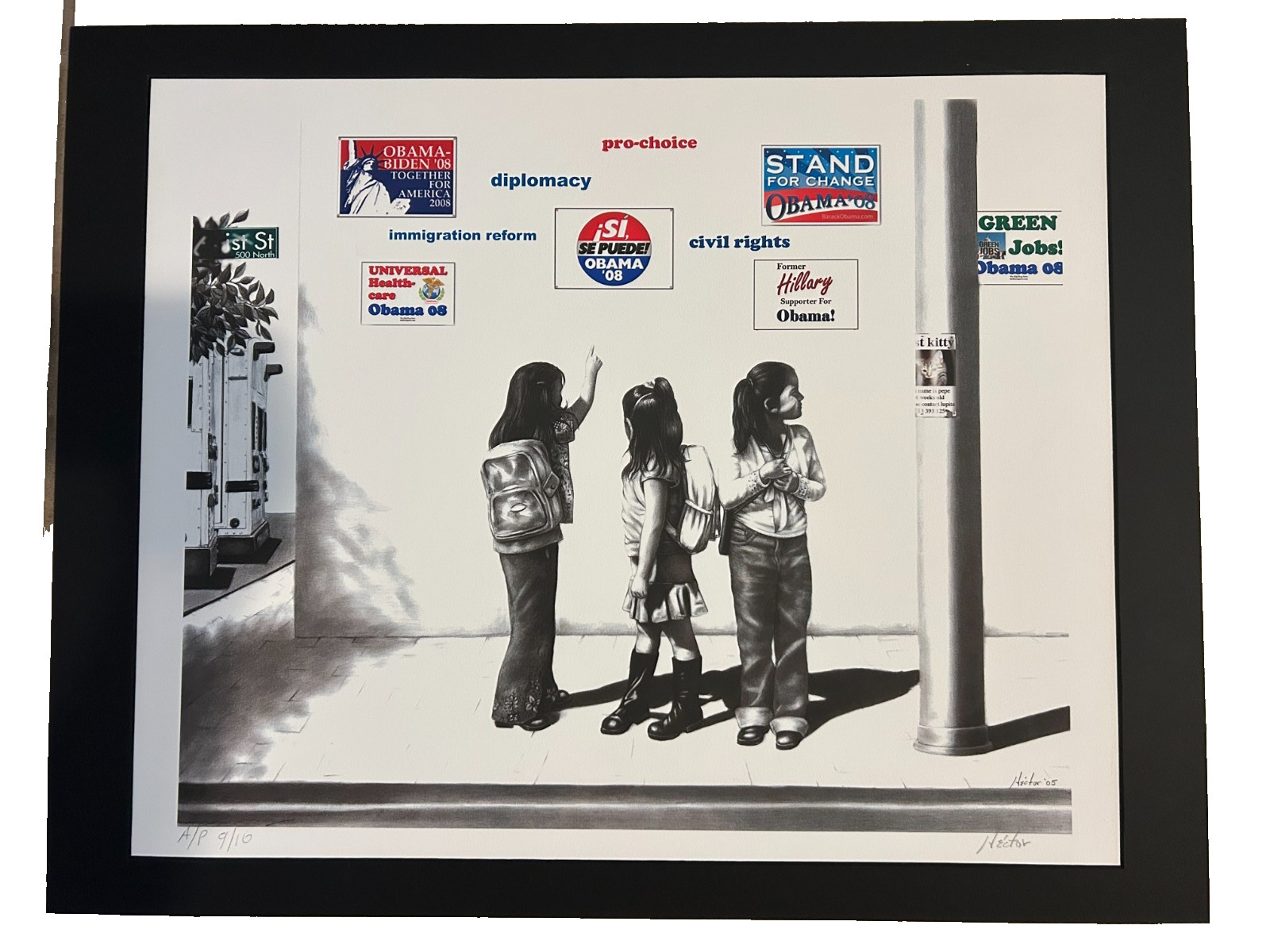 BARACK OBAMA ’08 : IMMIGRATION REFORM STAND FOR CHANGE POSTER – AP EDITON/SIGNED