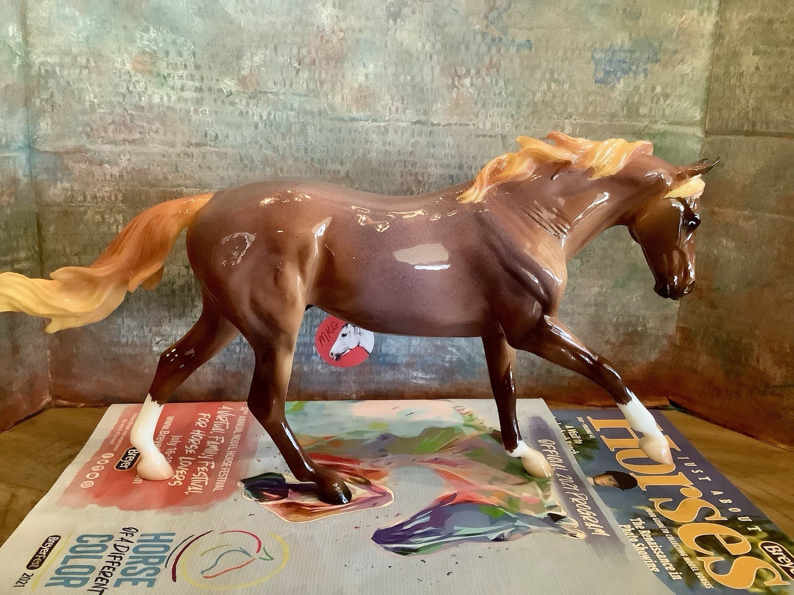 Breyerfest 2021 – 7 Arts Surprise Glossy Flaxen Roan Dundee 325, + JAH & Program