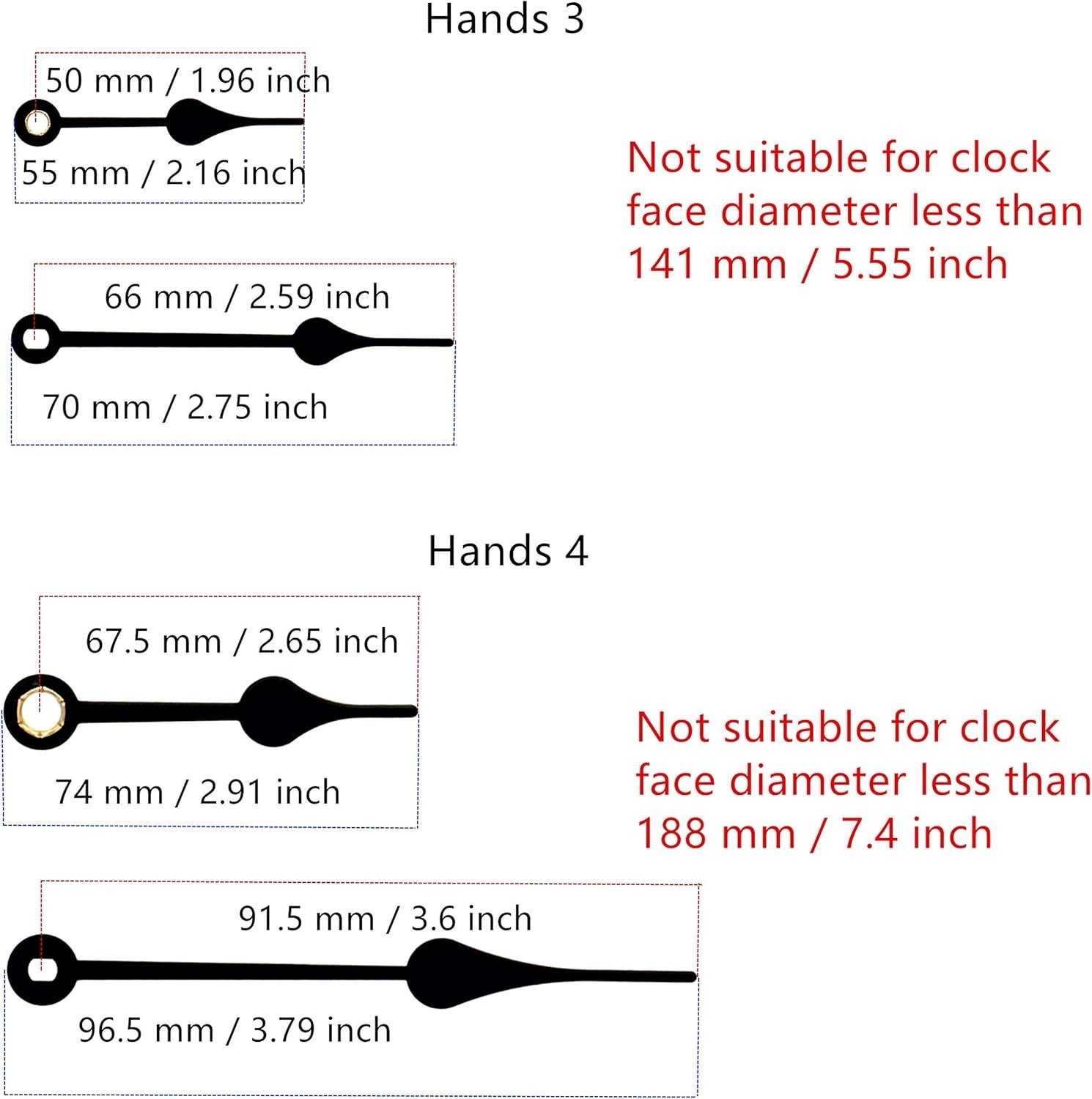 Analog Wall Clock Movement Replacement Parts – Long Spindle Design Included