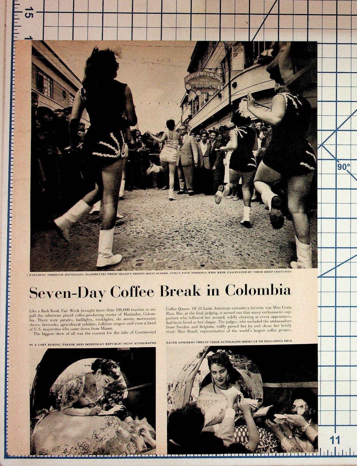 1950s Colombia Coffee Festival Manizales Majorettes Miss Queens Article
