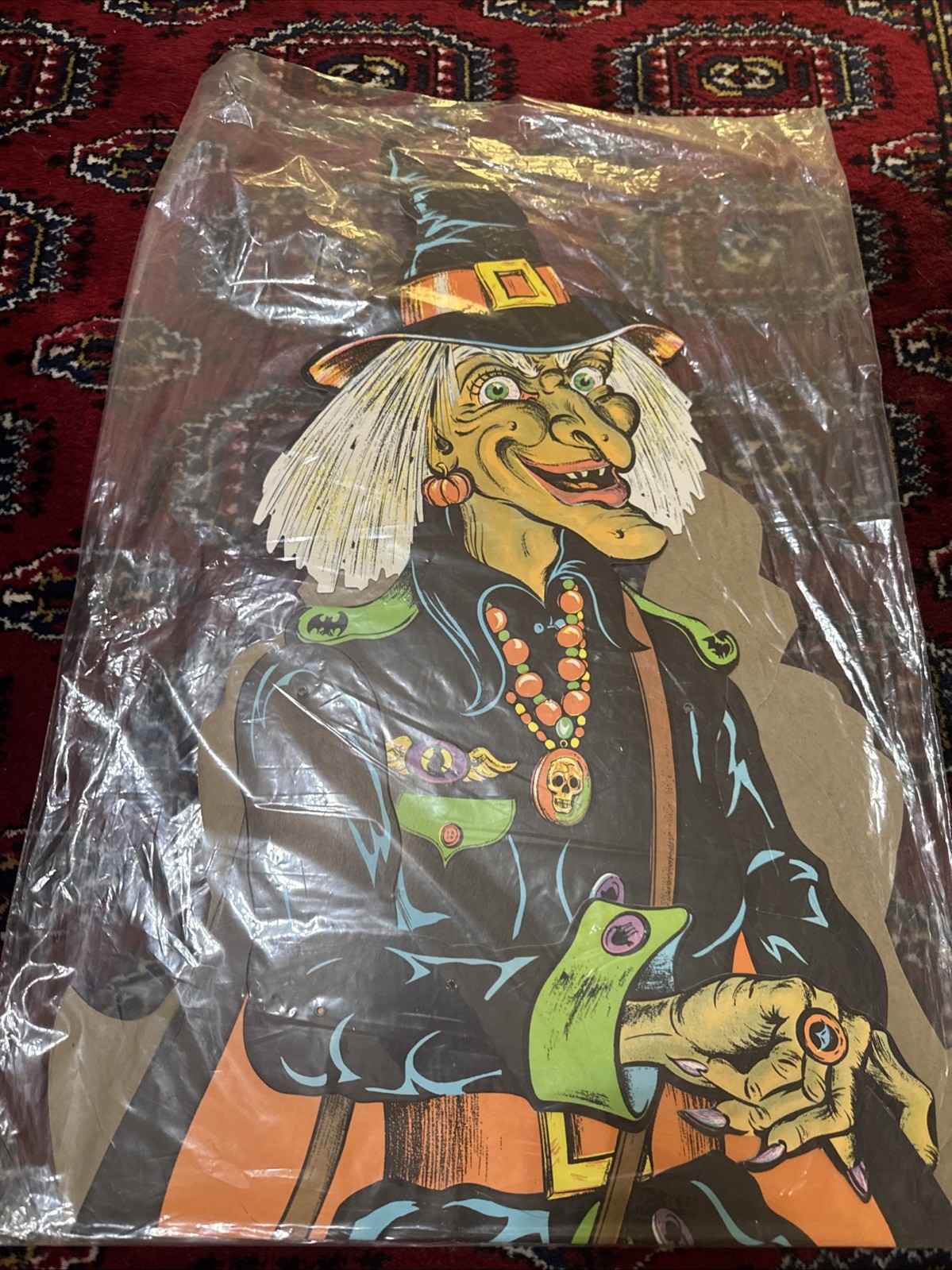 Vintage ~ Halloween ~ BEISTLE ~ Die Cut ~ Halloween Witch ~ Jointed ~ 58″ USA