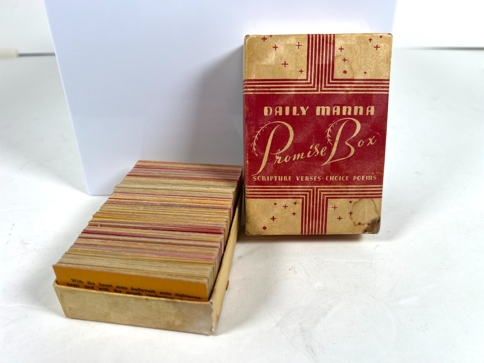 Vtg Zondervan Verses & Poems Cards Complete Daily Manna Promise Box Religious