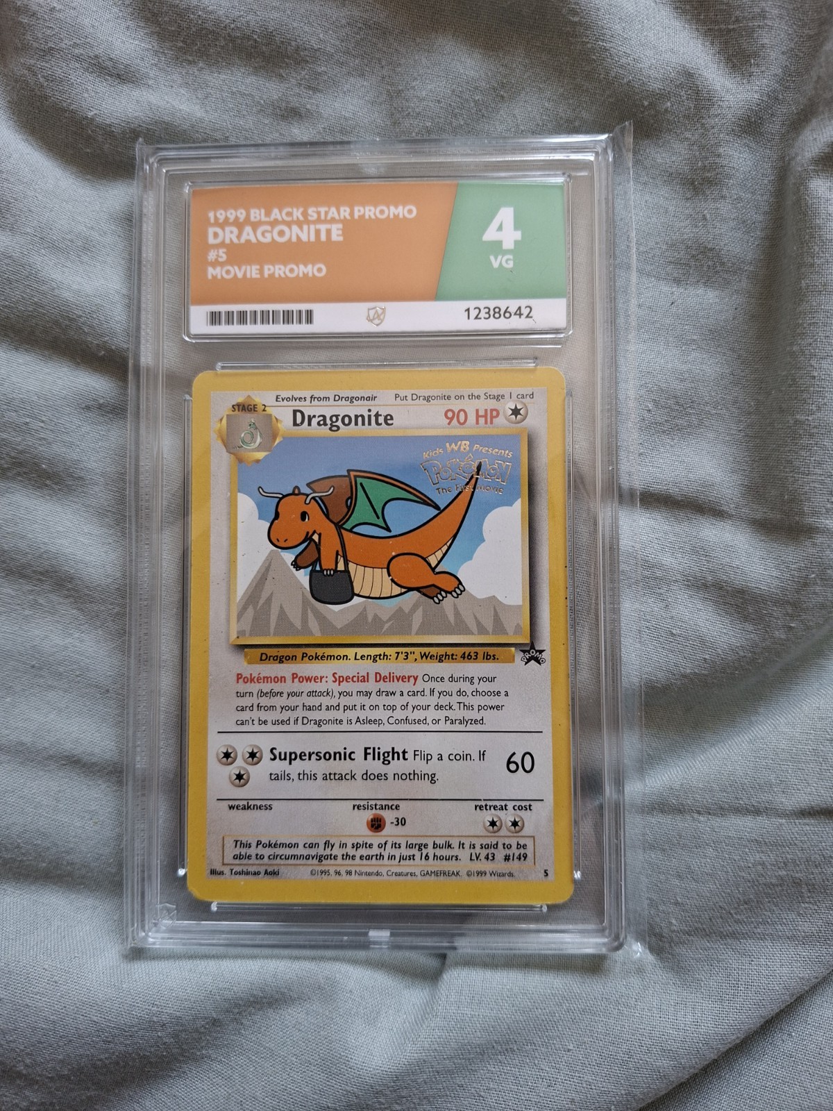 Pokémon Dragonite Black Star Promo #5 First Movie Promo WOTC ACE 4