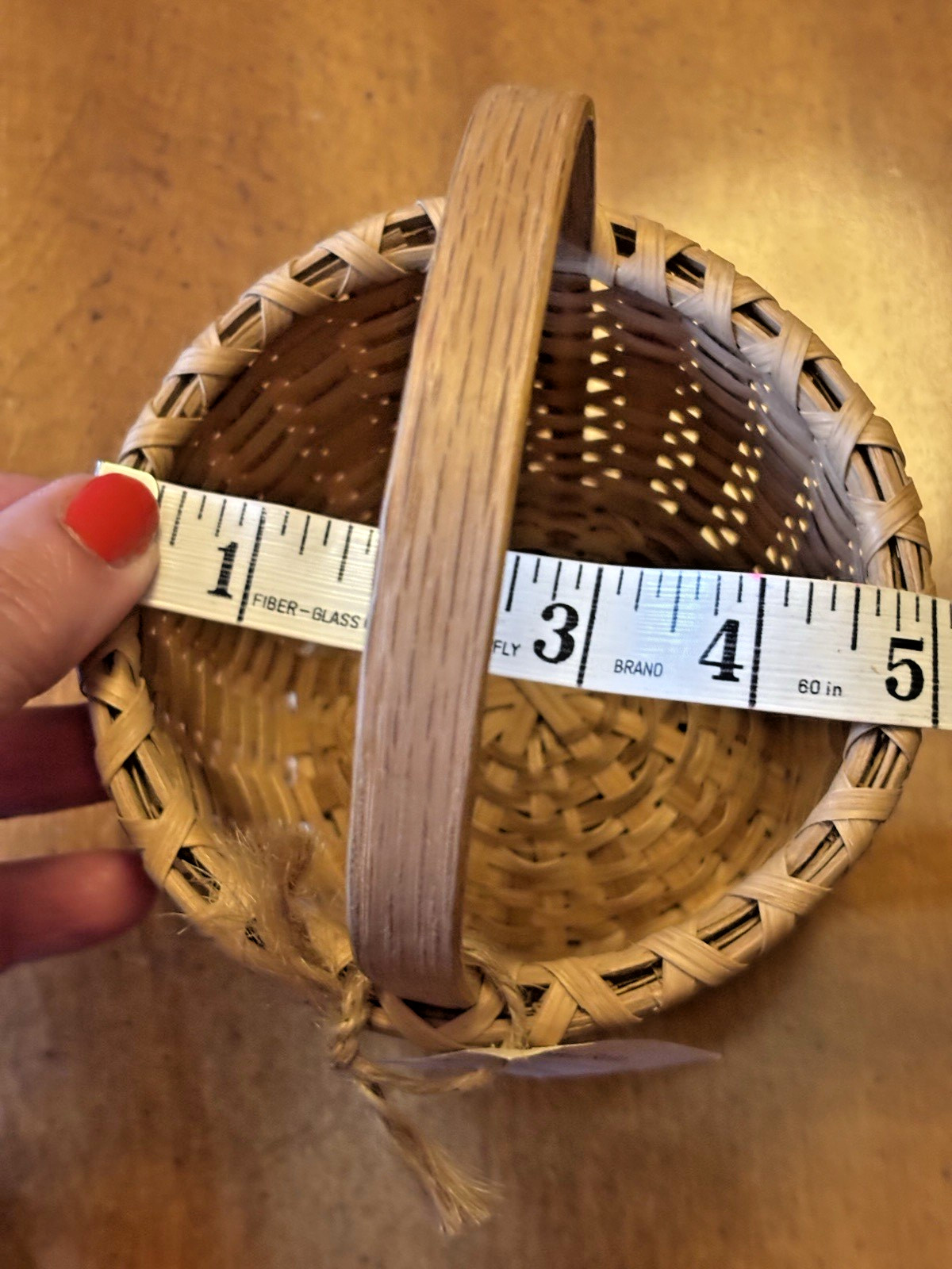 Pair Miniature Handmade Baskets Oak Bent Wood Ozarks Farmhouse~ Artist Owen Rein