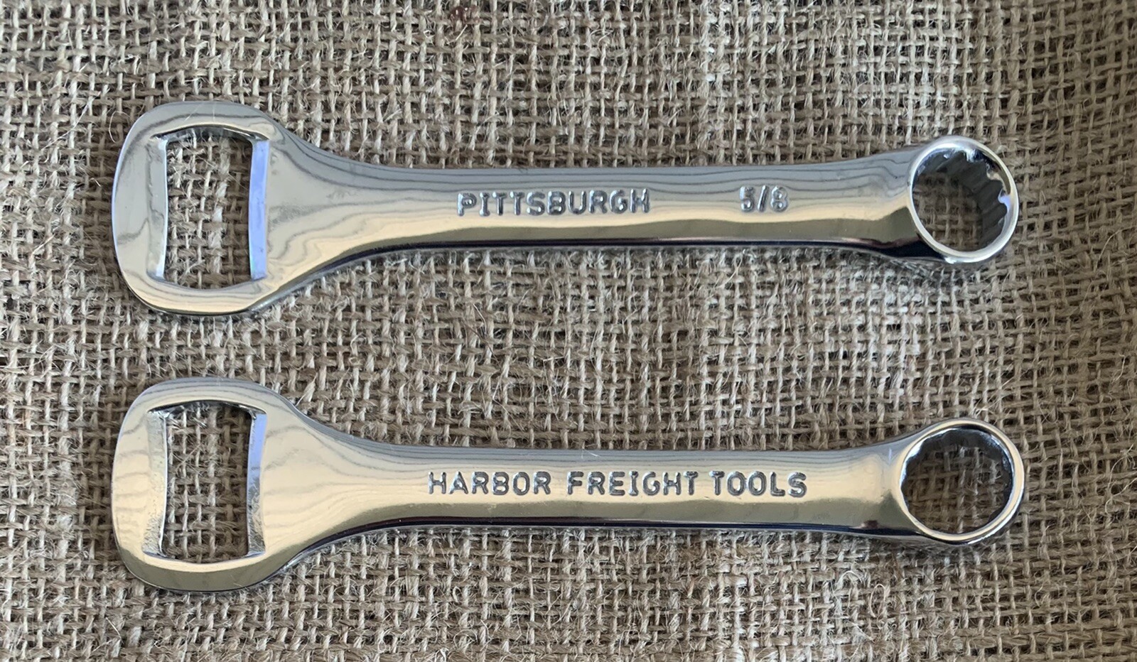 Wrench Bottle Opener Mechanic Beer Soda Caps Beverage Bar Steel 5/8 Box End Tool