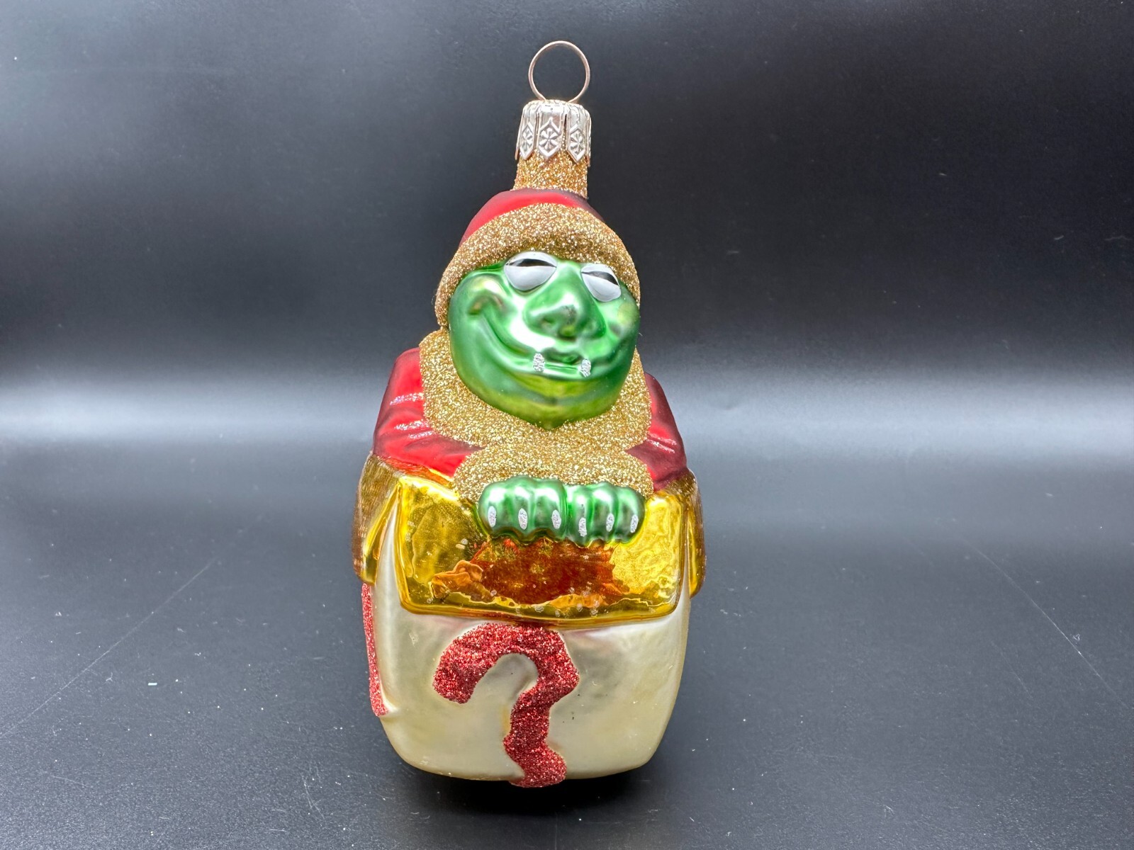 2000 Patricia Breen Mmmonster Present GOLD AND RED 4.5″ Ornament Halloween
