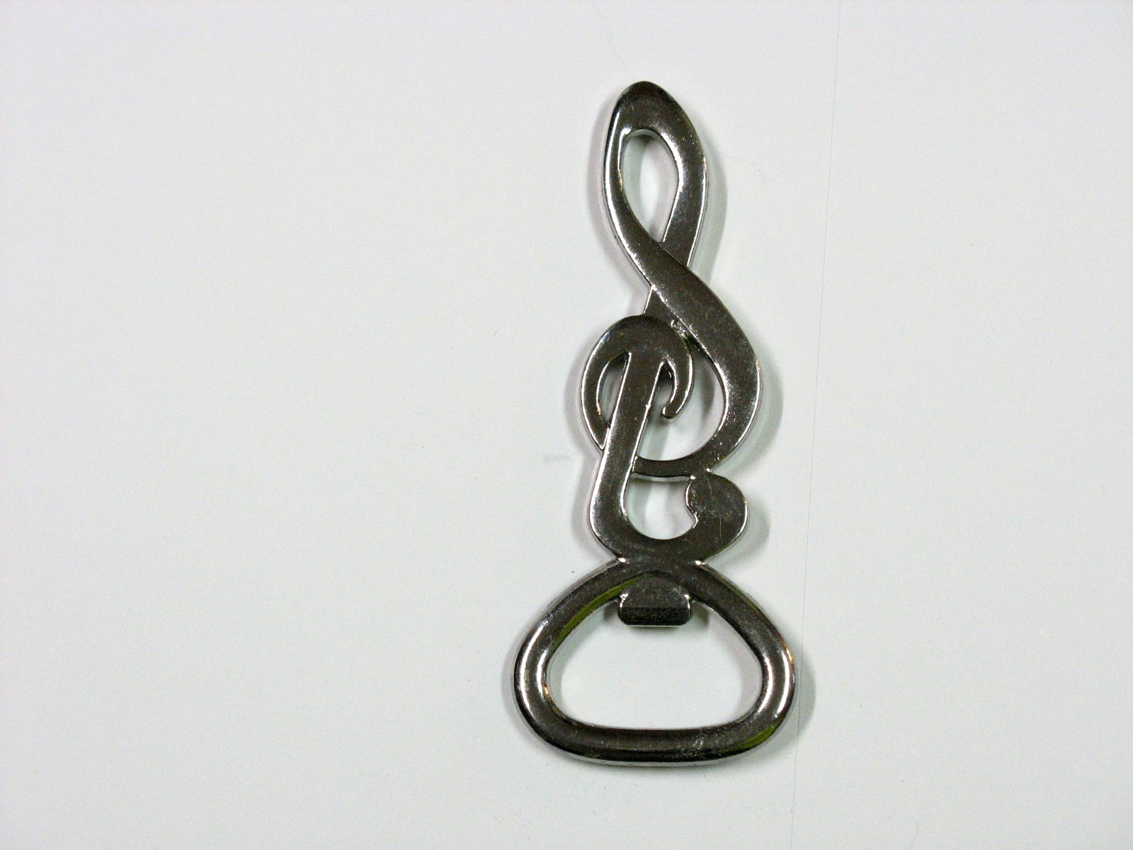Chrome Music Note Treble Clef Bottle Opener with Diamond Rhinestones