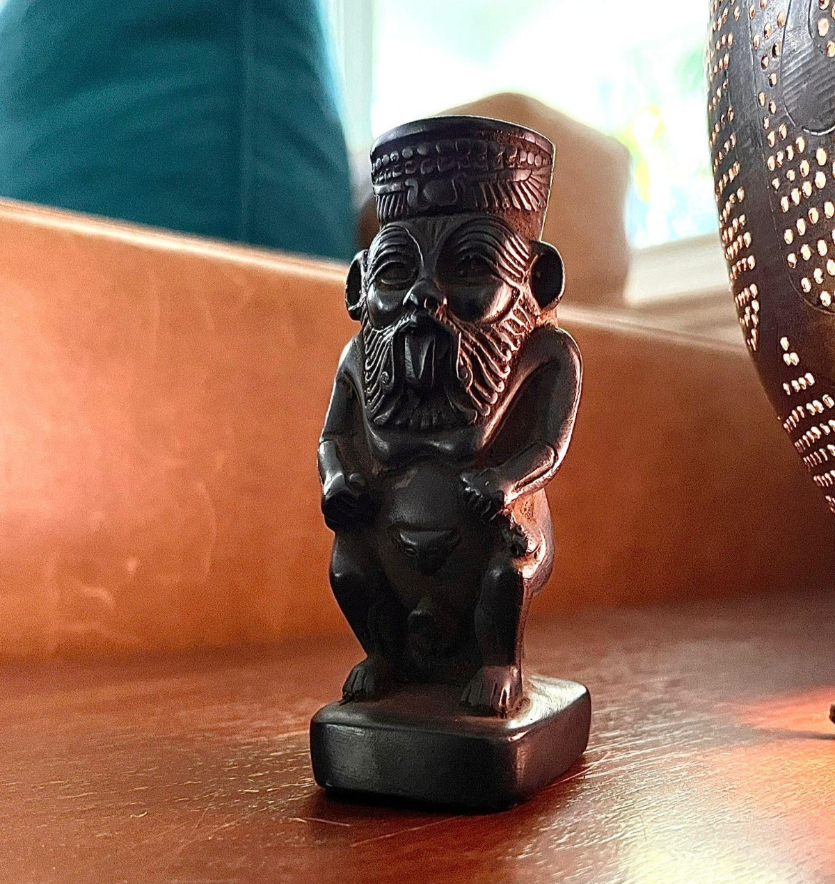 Rare Bes Statue Ancient Egyptian Figurine Amulet Handmade Sculpture