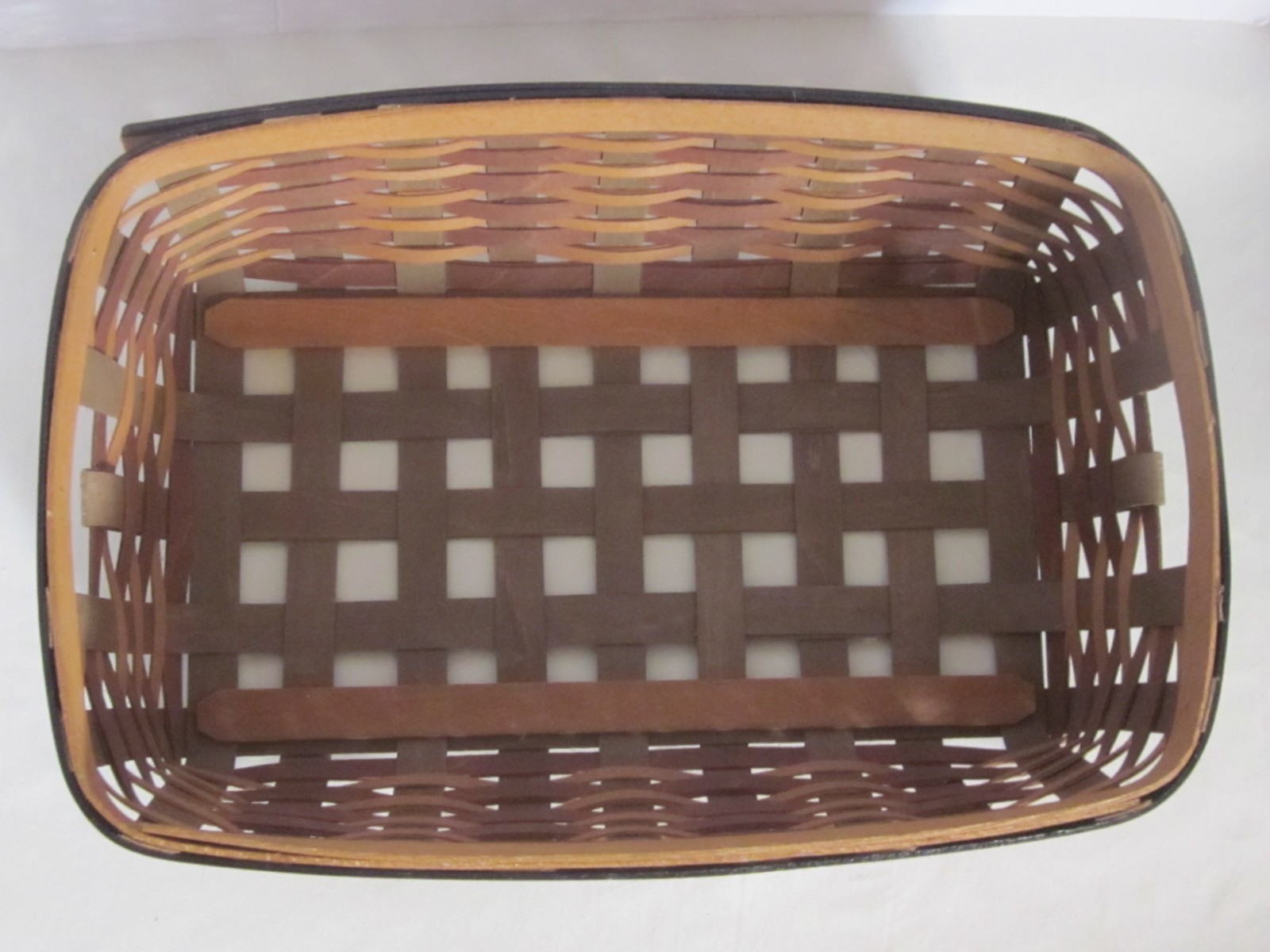 Longaberger 2009 CHESTNUT SIDE HANDLED PANTRY Basket + Protector ~ Fall Autumn