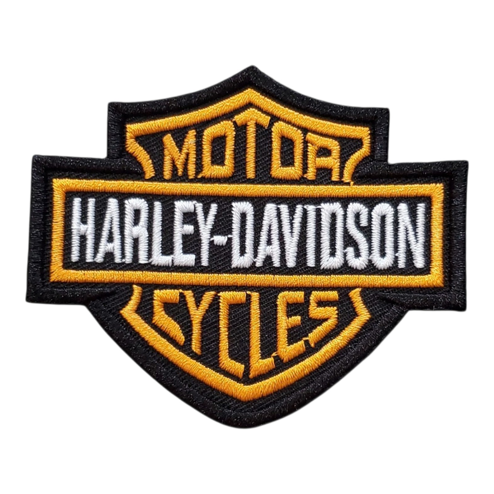 Harley Davidson Bar & Shield Patch Embroidered sew-on/Iron patch. 3″x2.75″