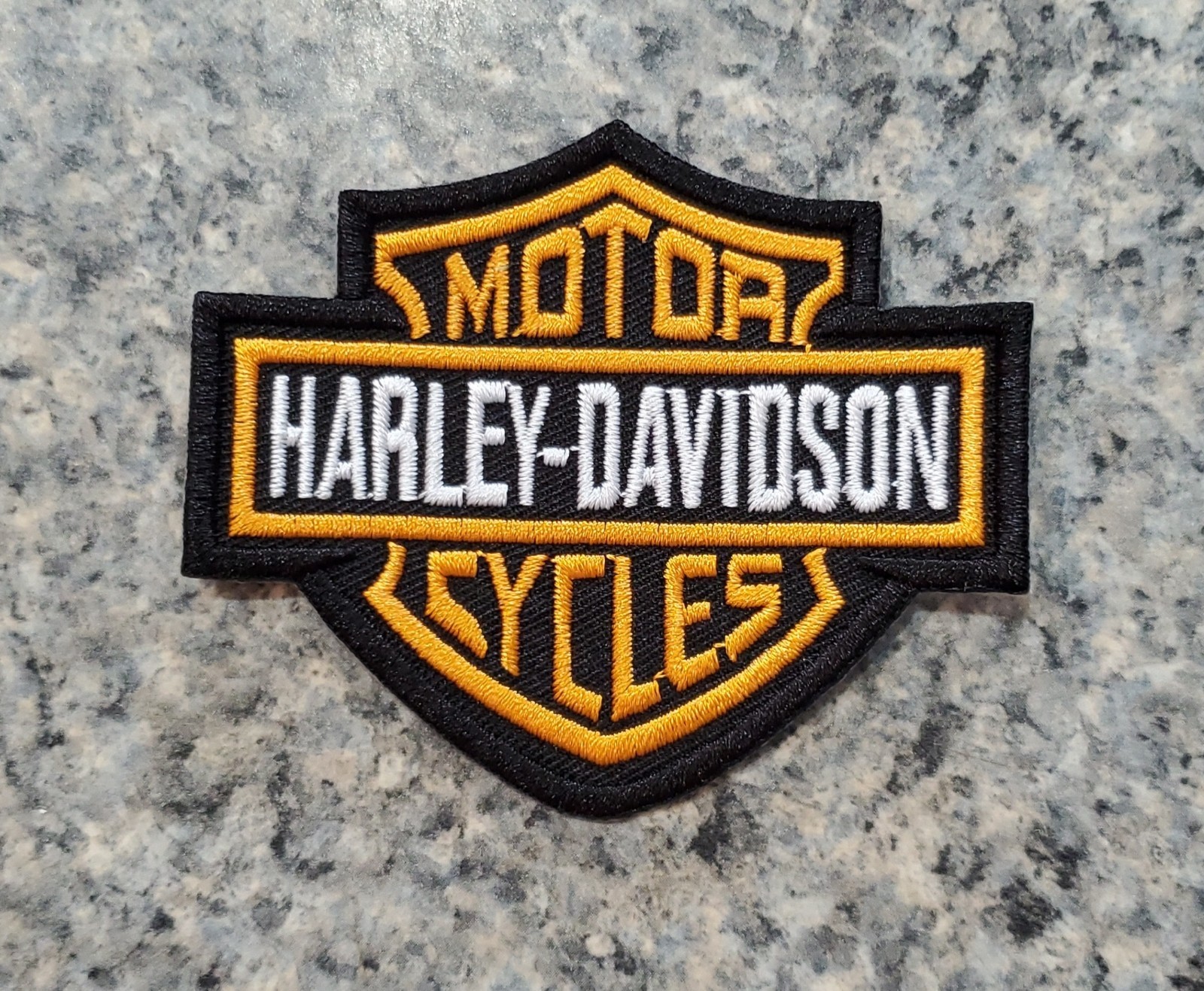 Harley Davidson Bar & Shield Patch Embroidered sew-on/Iron patch. 3″x2.75″