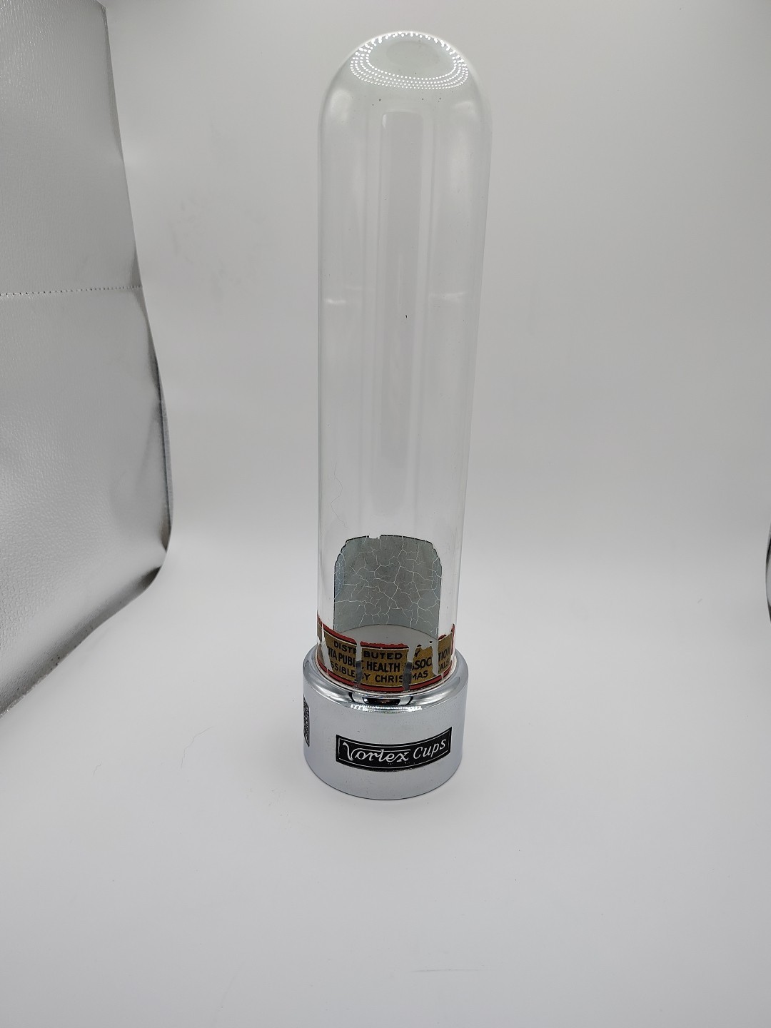 Vintage “Vortex” Paper Cup Dispenser with Glass Tube
