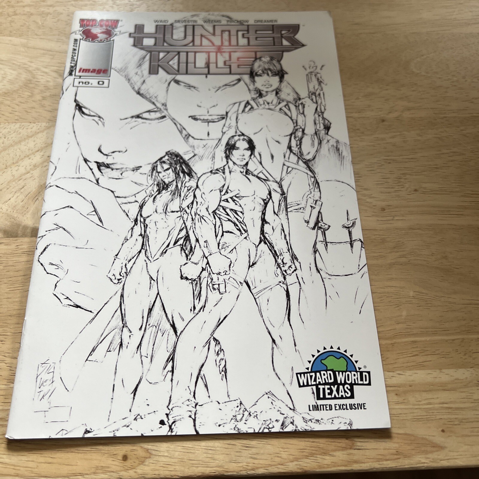 Hunter Killer #0 Comic Wizard World Texas Sketch Variant – Marc Silvestri NM-