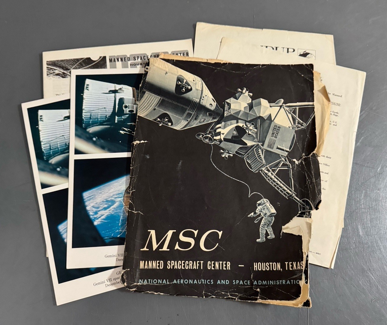 NASA Manned Spacecraft Center Houston – Gemini Press Kit Contents Folder Lot