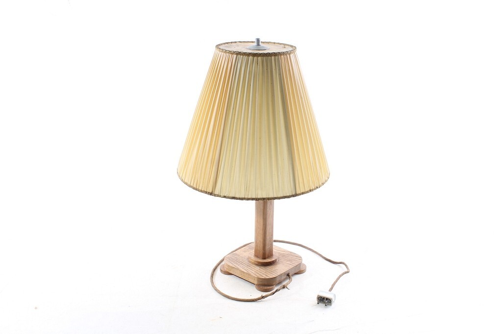 Old Lamp Light Table Vintage Retro with Porcelain Plug 220 Volts