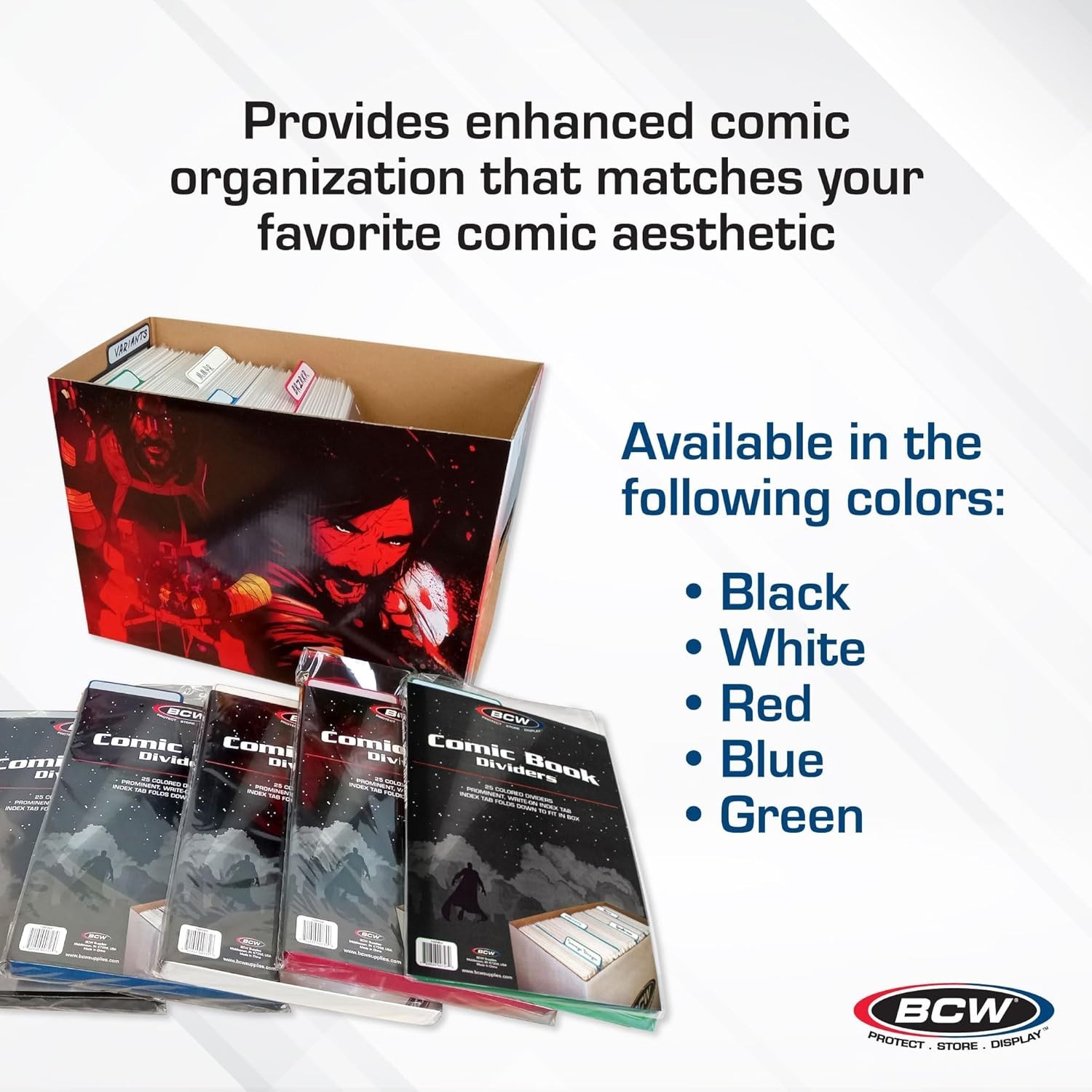 A4 Comic Book Dividers – 25 Pack, Durable Polyethylene with Write-On Tabs