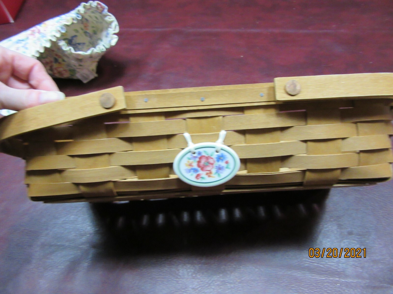 Longaberger Warm Brown Bread Carrier Set