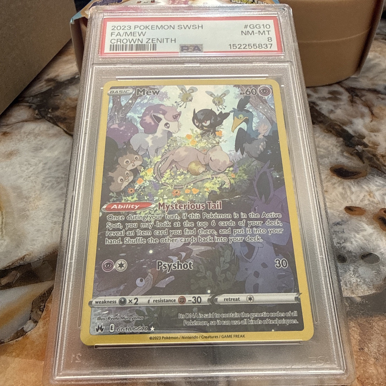 PSA 8 Mew Galarian Gallery CROWN ZENITH GG10/GG70 GEM MINT Graded Pokemon Card