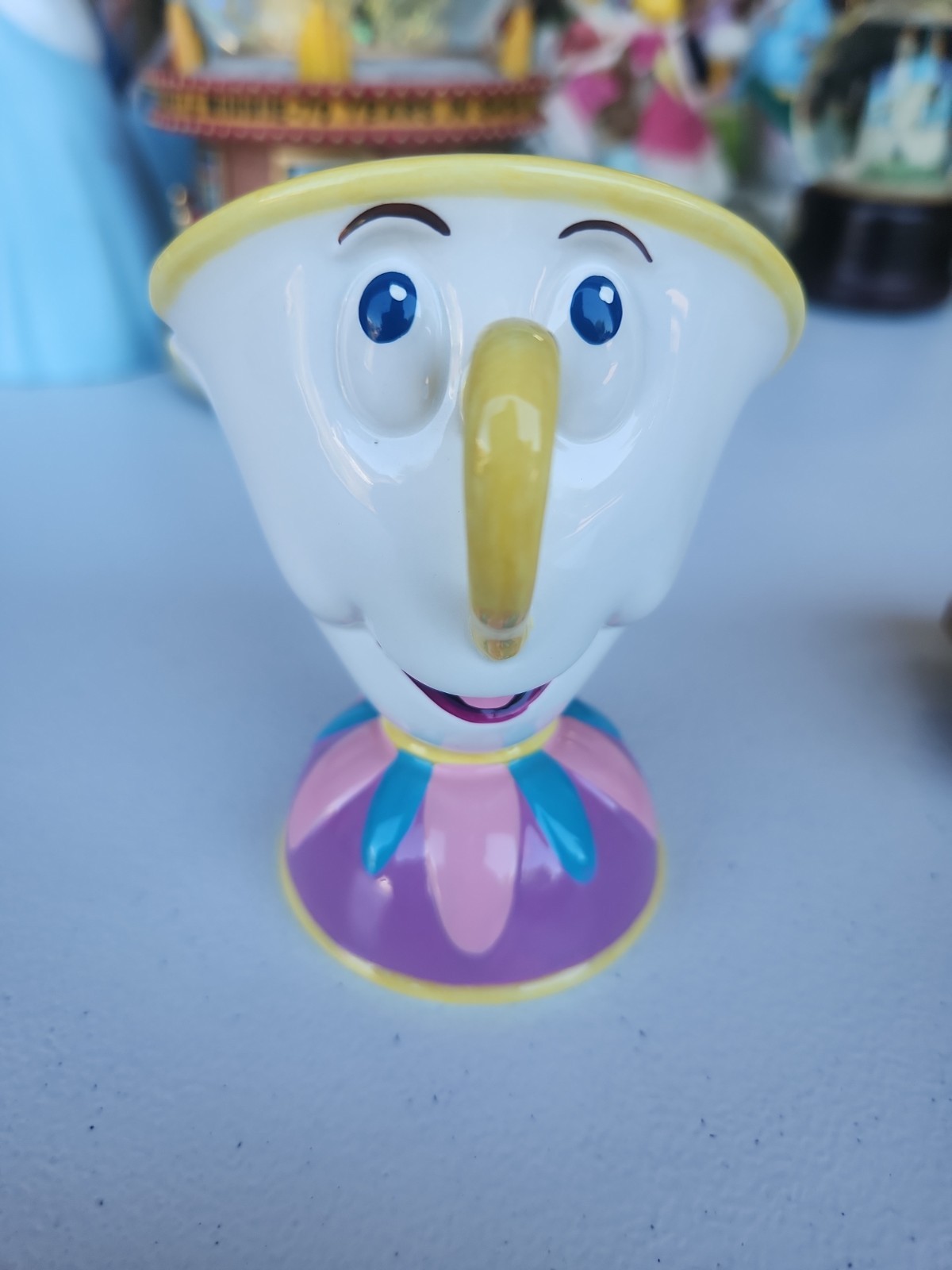 VINTAGE DISNEY Beauty and the Beast Ceramic Be Our Guest CHIP TEACUP Music Box